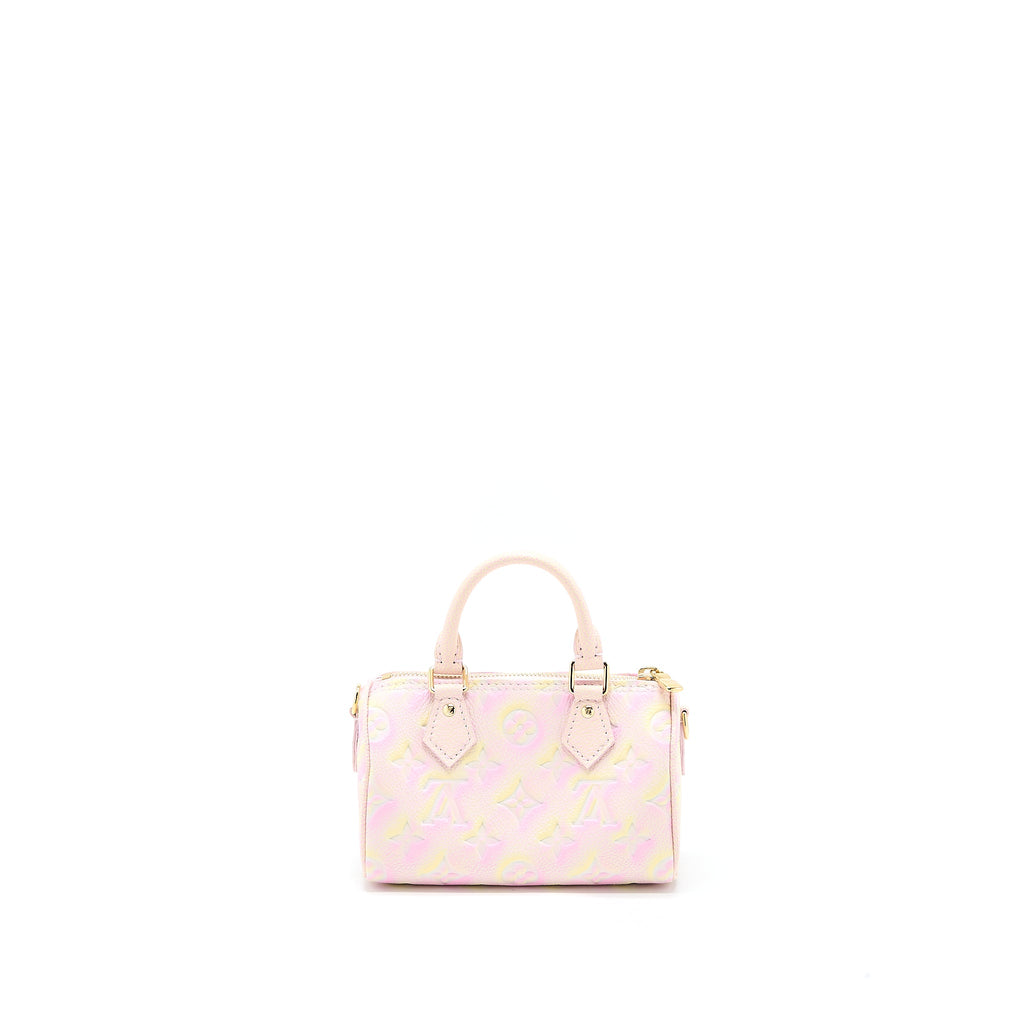 LOUIS VUITTON NANO SPEEDY MONOGRAM EMPREINTE MULTICOLOUR GHW