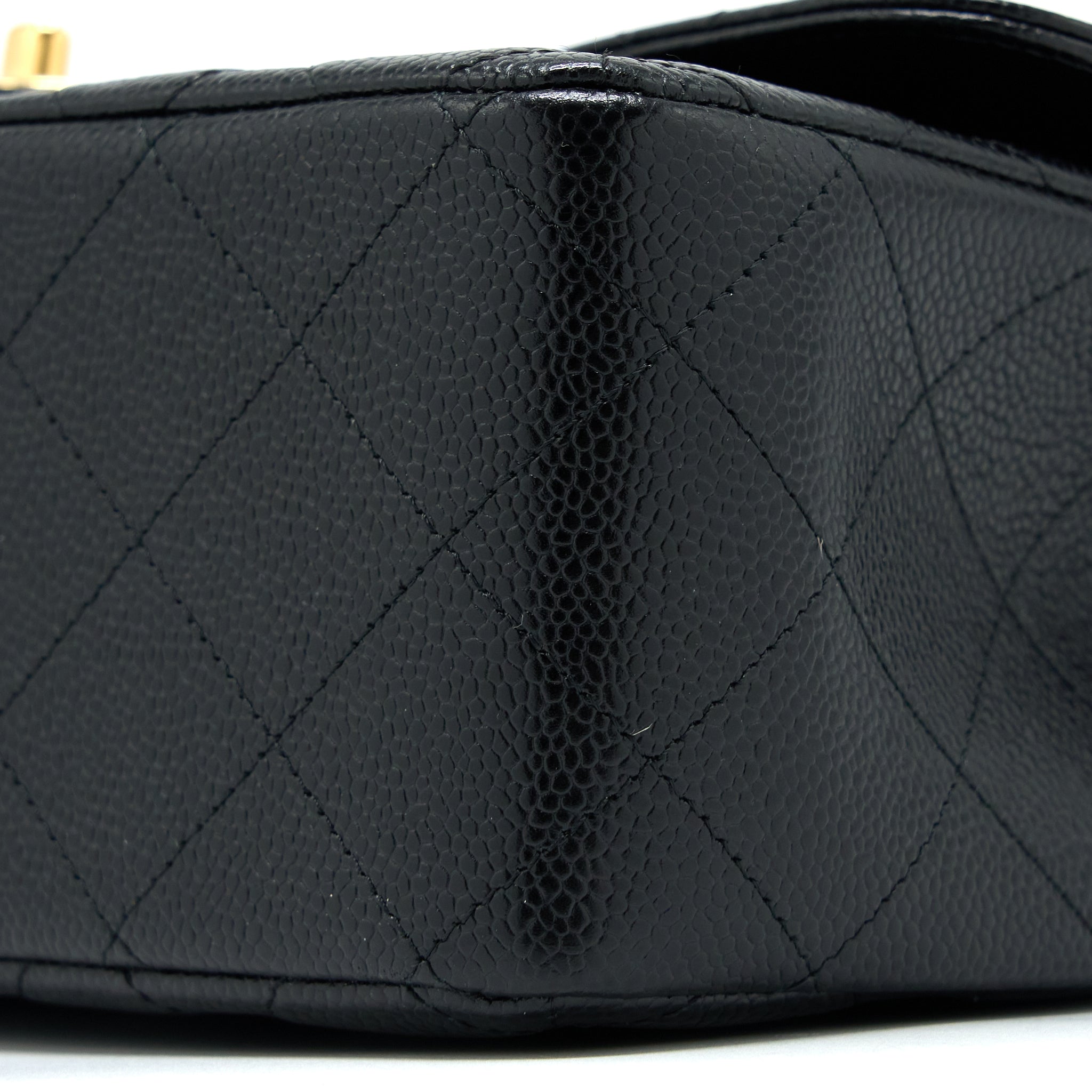 CHANEL JUMBO CLASSIC DOUBLE FLAP BAG CAVIAR BLACK GHW