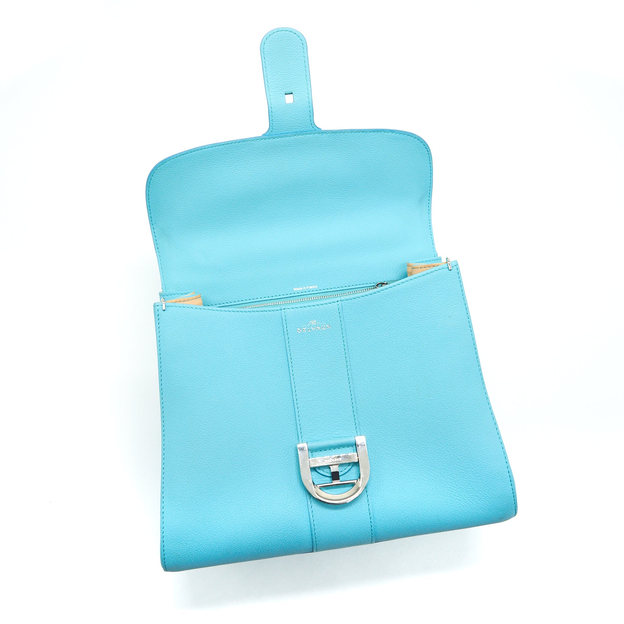 DELVAUX BRILLIANT MM IN TURQUOISE CALFSKIN SHW