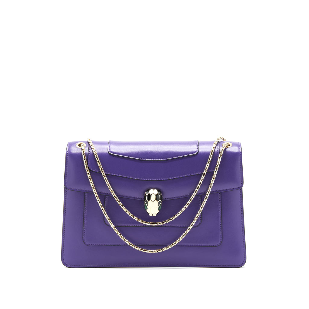 BVLGARI SERPENTI FOREVER SHOULDER BAG PURPLE LGHW