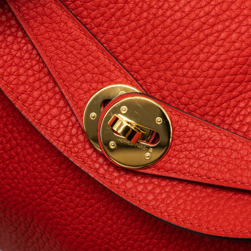 HERMES LINDY 26 CLEMENCE S3 ROUGE DE COEUR GHW