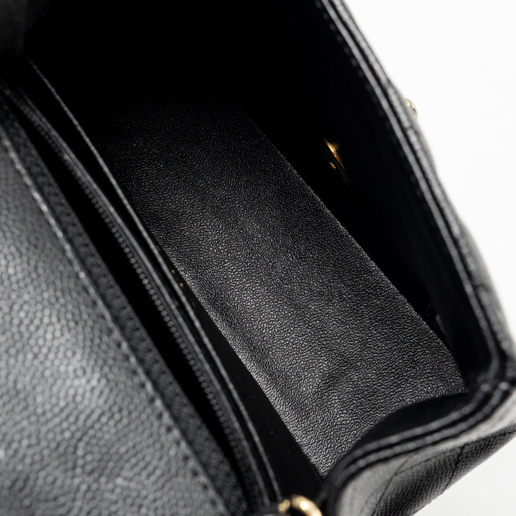 CHANEL MINI SQUARE FLAP BAG CAVIAR BLACK LGHW
