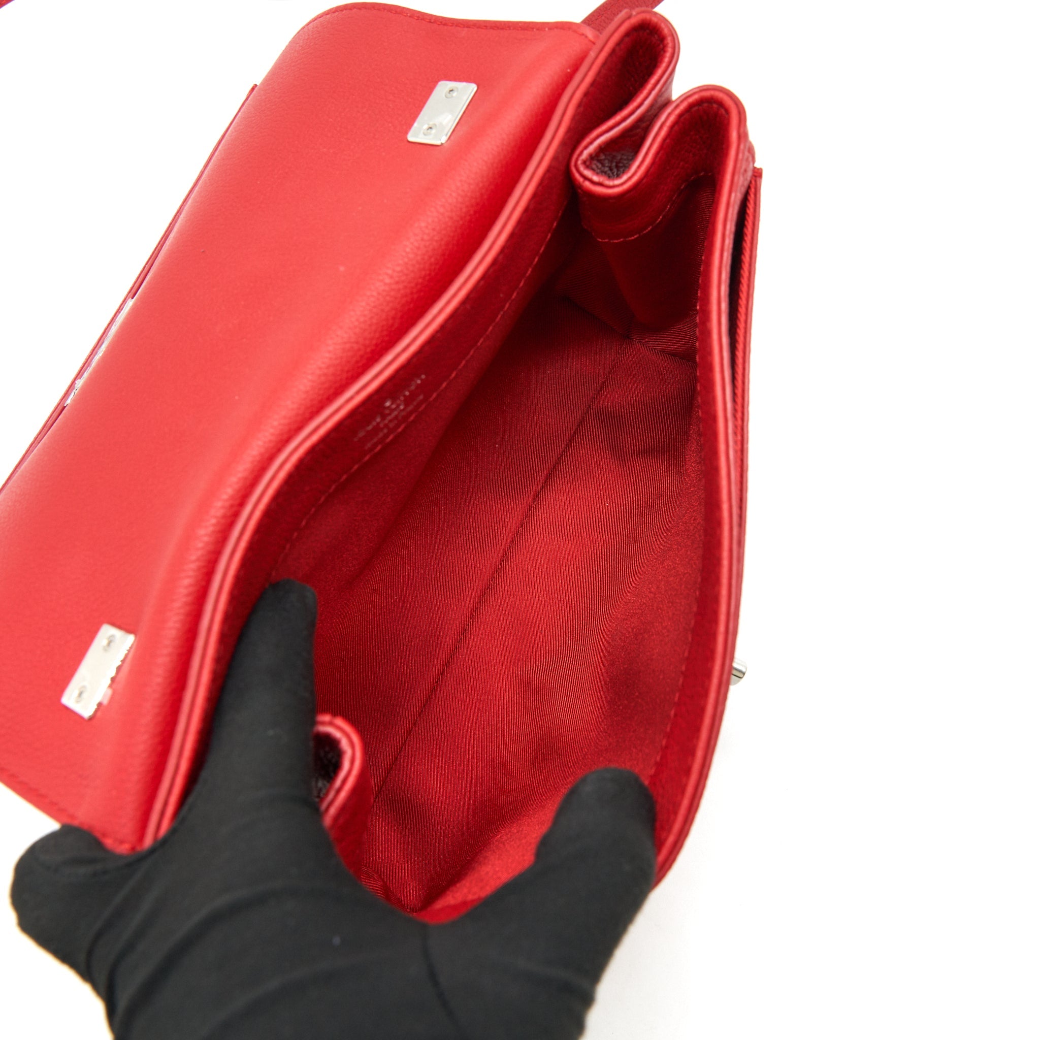 LOUIS VUITTON LOCKME II BB BAG IN RED SHW