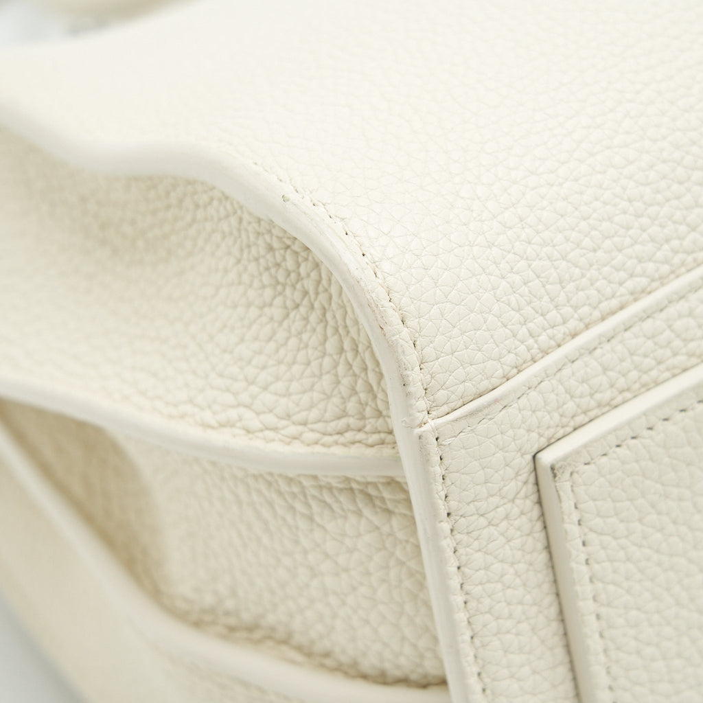 SAINT LAURENT (YSL) SAC DE JOUR TOTE BAG CALFSKIN WHITE SHW
