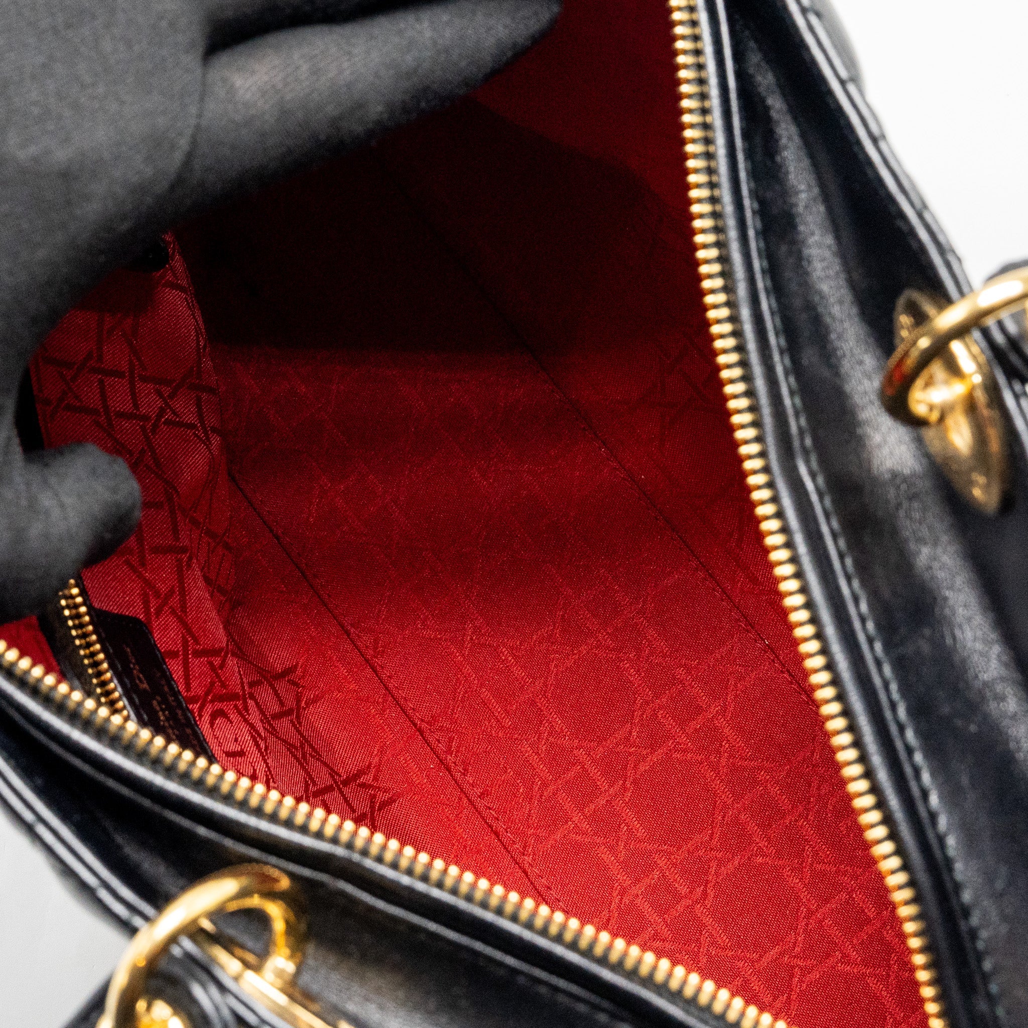 DIOR LARGE LADY DIOR LAMBSKIN BLACK GHW