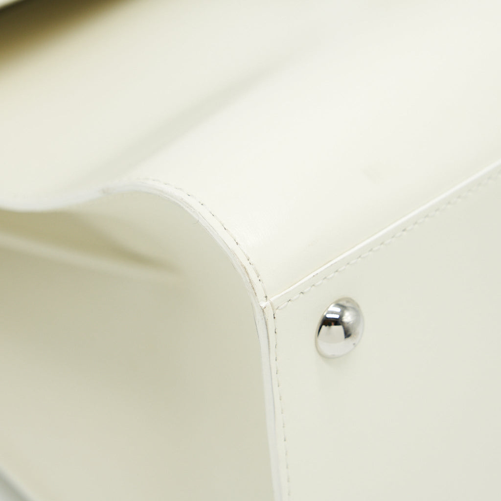 DELVAUX BRILLIANT MM IN WHITE BOX CALFSKIN WHW