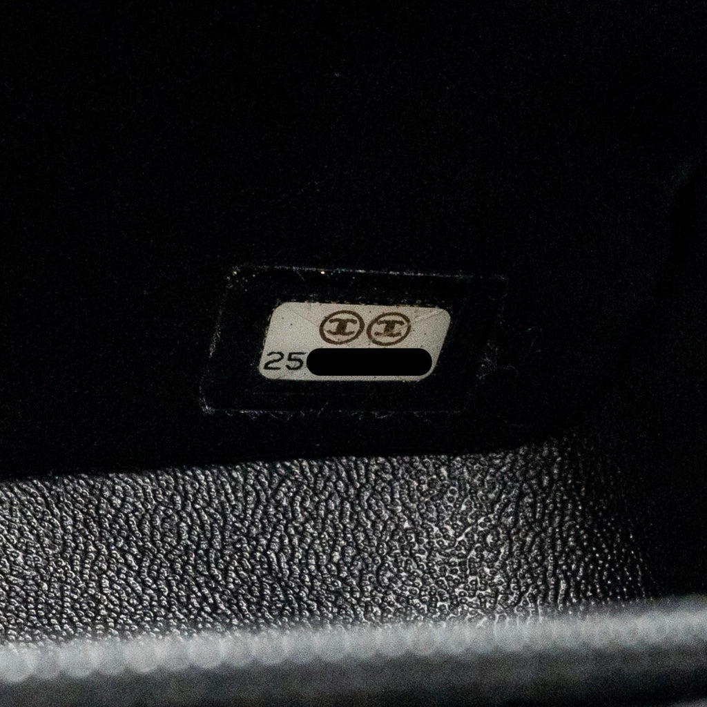 CHANEL MINI SQUARE FLAP BAG CAVIAR BLACK LGHW