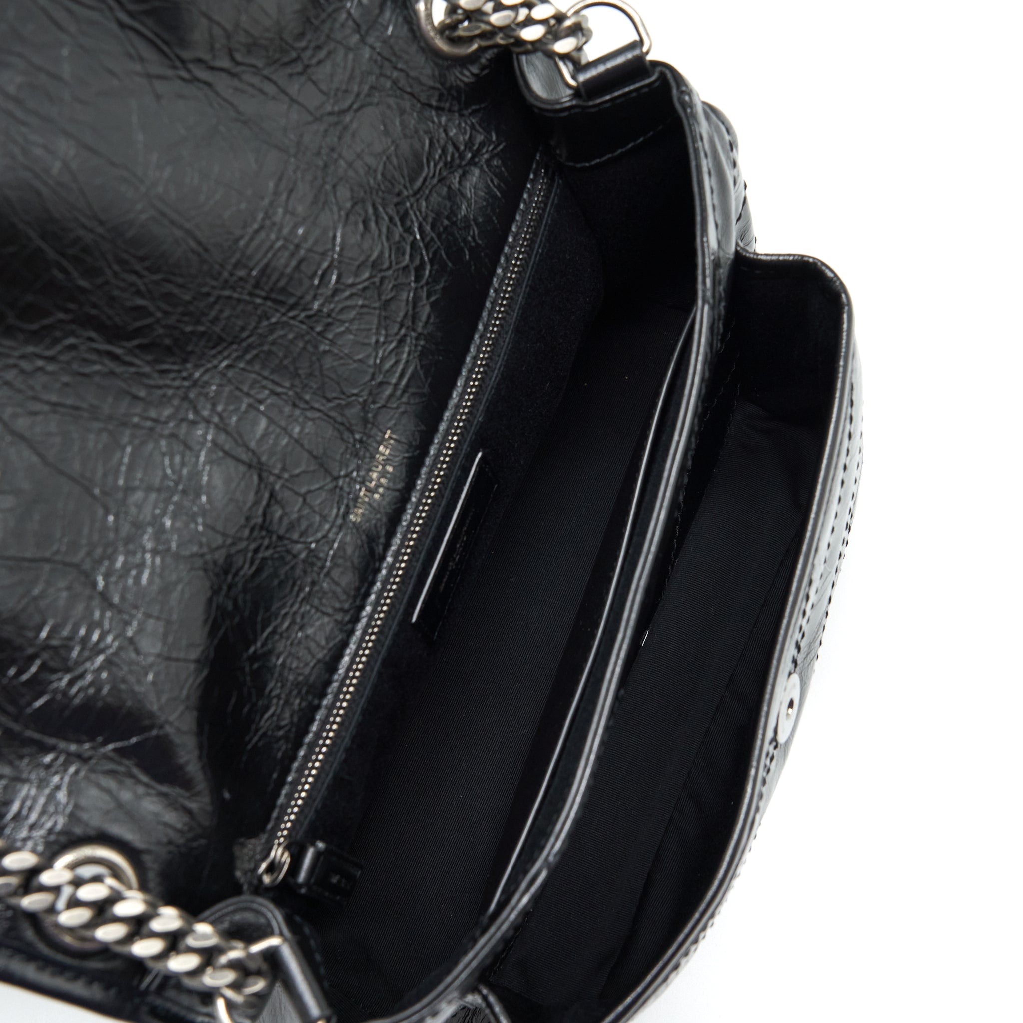 SAINT LAURENT/YSL MEDIUM NIKI BAG CALFSKIN BLACK SHW