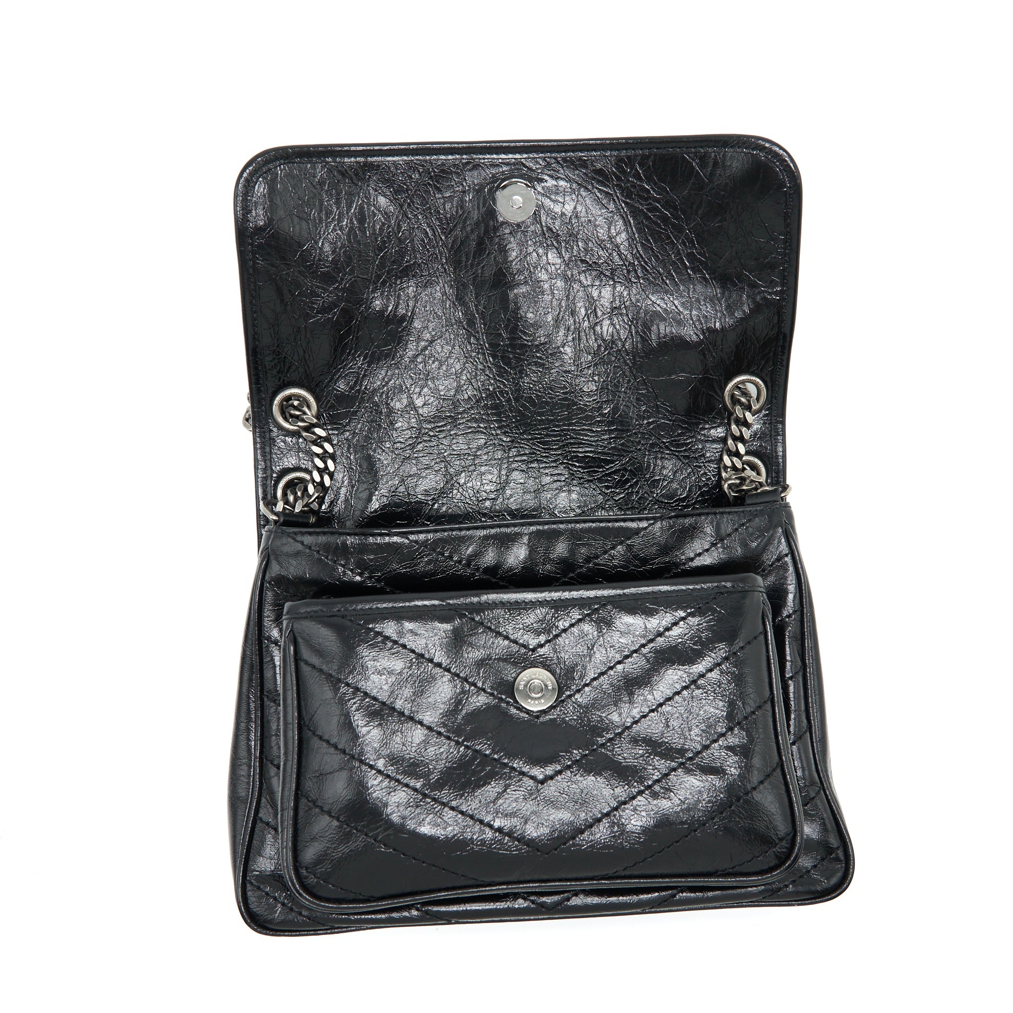 SAINT LAURENT/YSL MEDIUM NIKI BAG CALFSKIN BLACK SHW