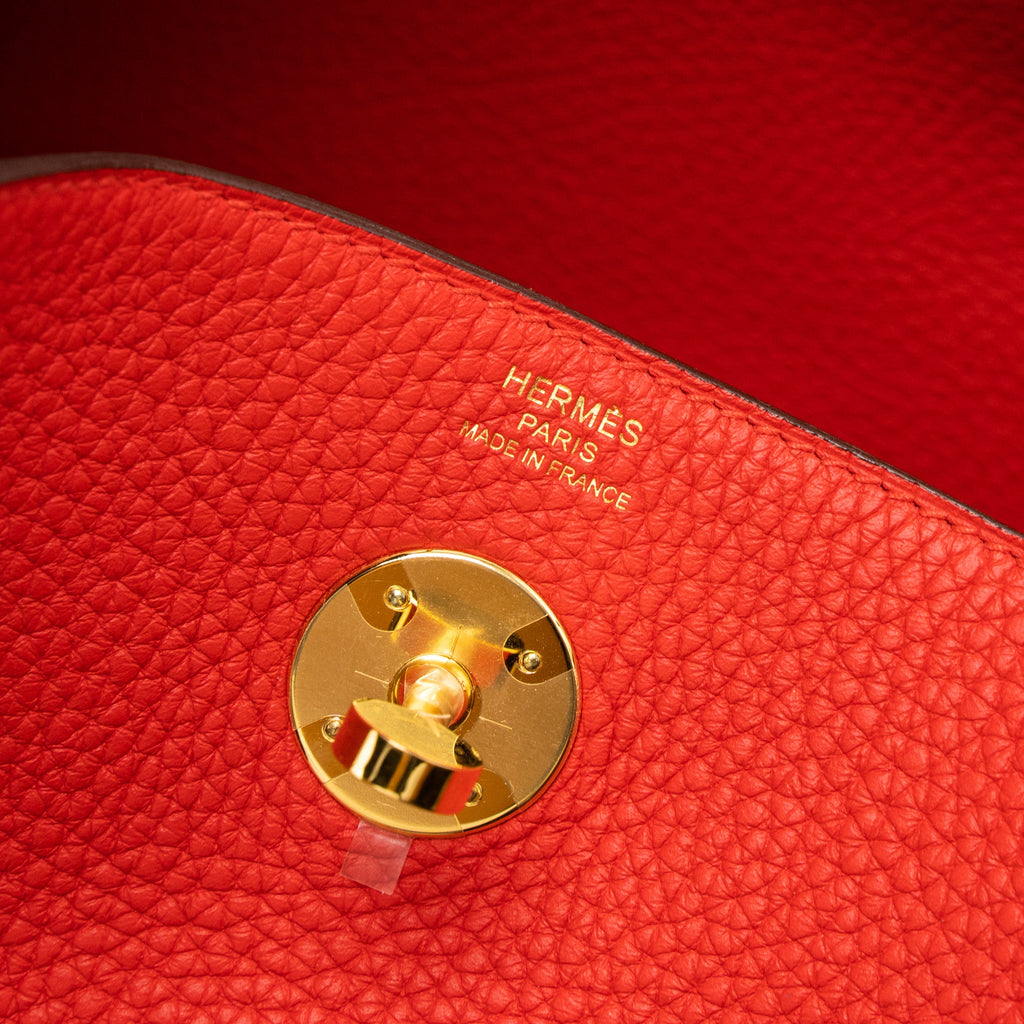 HERMES LINDY 26 CLEMENCE S3 ROUGE DE COEUR GHW