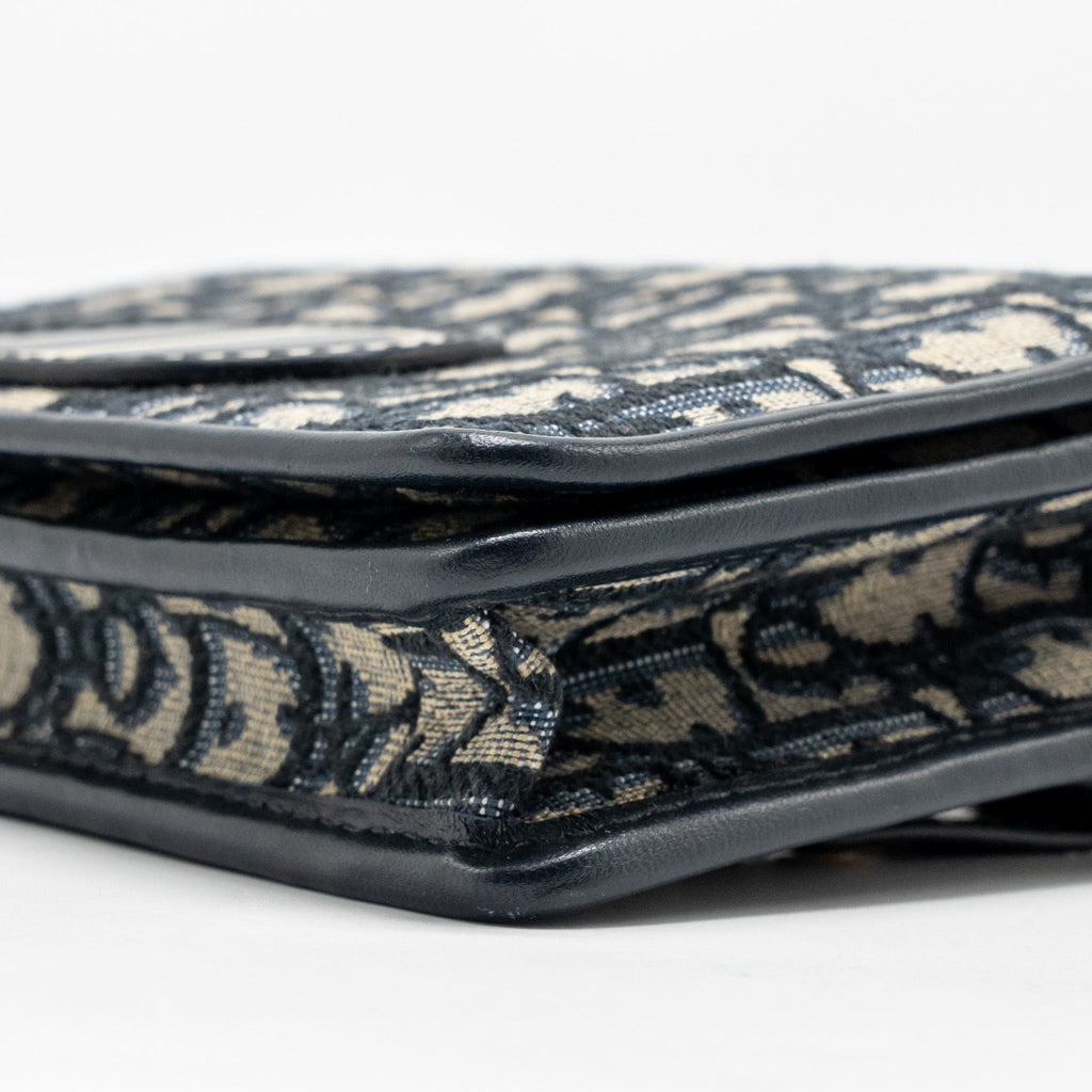 DIOR 2-IN-1 30 MONTAIGNE POUCH DIOR OBLIQUE JACQUARD BLUE GHW