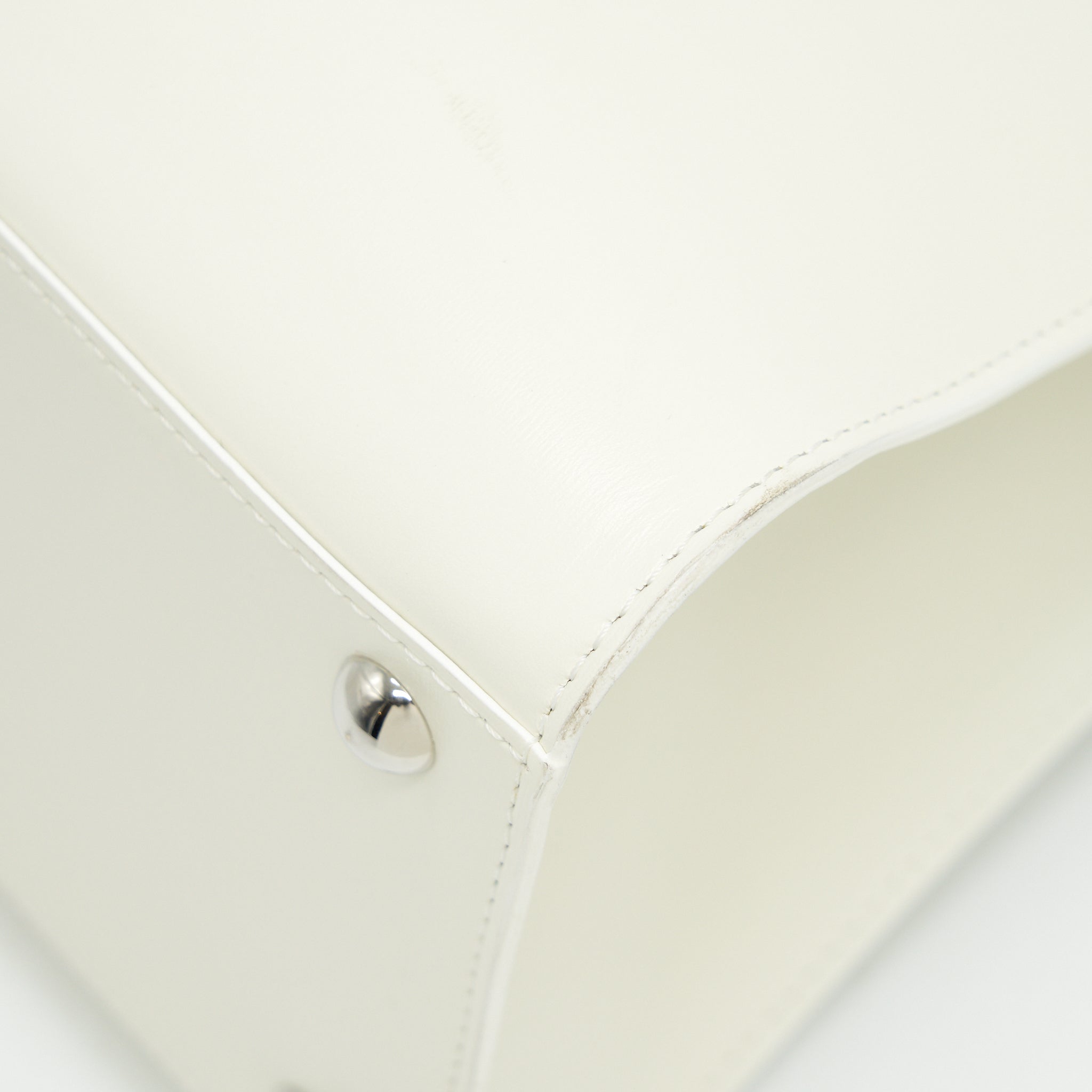 DELVAUX BRILLIANT MM IN WHITE BOX CALFSKIN WHW