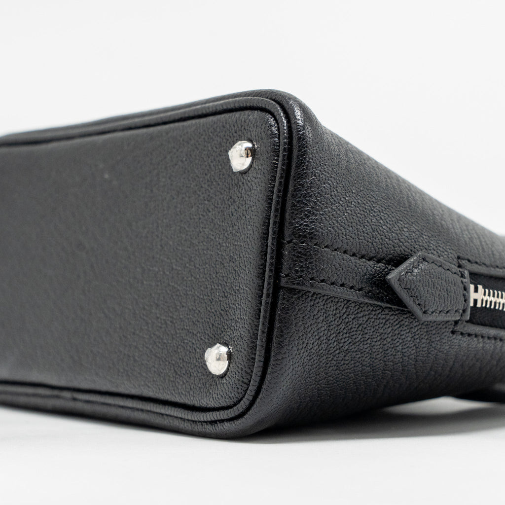 HERMES MINI BOLIDE CHEVRE MYSORE BLACK SHW