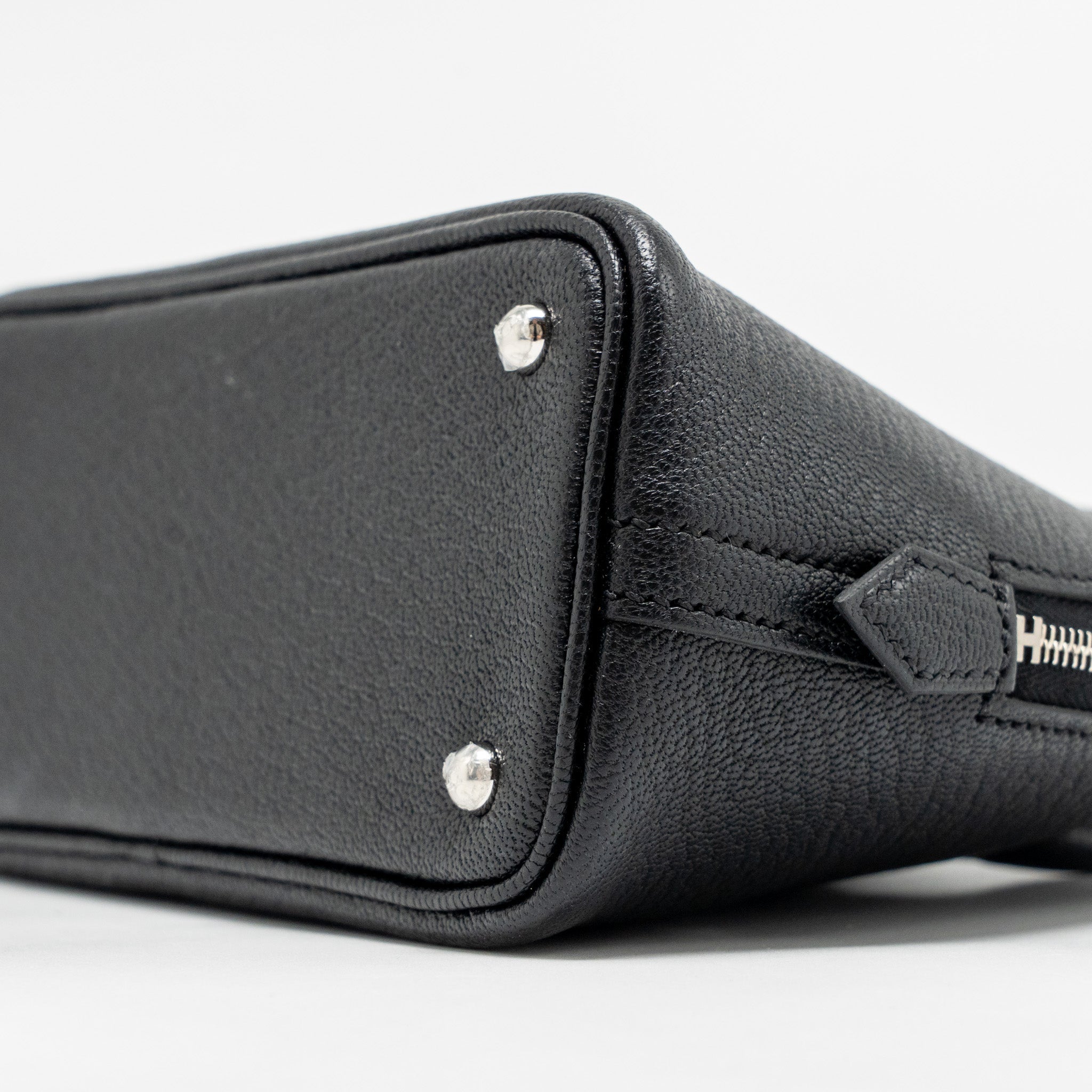 HERMES MINI BOLIDE CHEVRE MYSORE BLACK SHW