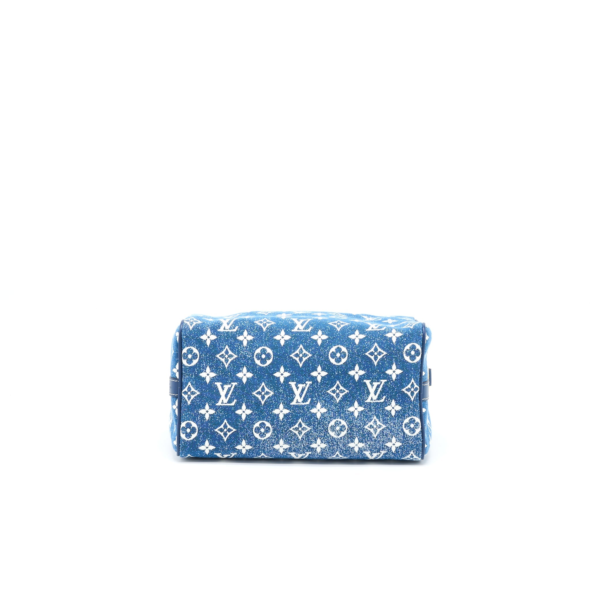 LOUIS VUITTON LIMITED EDITION SPEEDY BANDOULIERE 25 DENIM BLUE GHW (NEW VERSION)