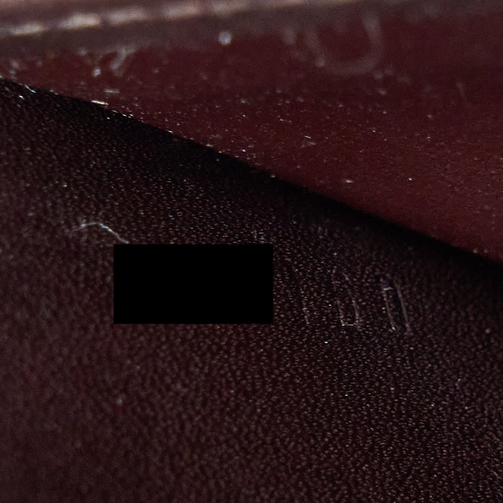 LOUIS VUITTON SARAH LONG WALLET VERNIS AMARANTE GHW
