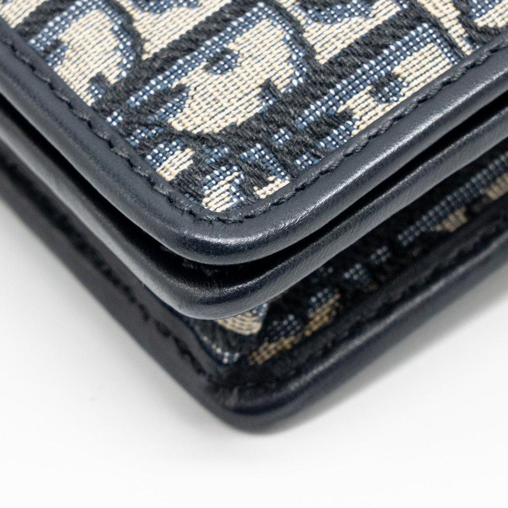 DIOR 2-IN-1 30 MONTAIGNE POUCH DIOR OBLIQUE JACQUARD BLUE GHW