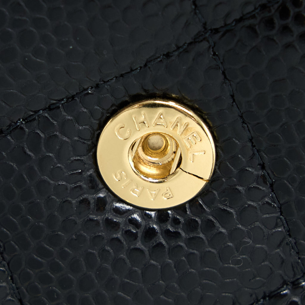 CHANEL CLASSIC JUMBO DOUBLE FLAP CAVIAR BLACK GHW (MICROCHIP)