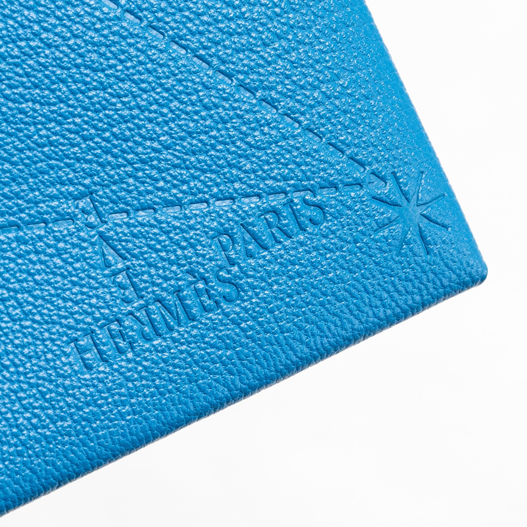 HERMES SPECIAL EDITION CALVI CARD HOLDER CHEVRE MYSORE BLUE BRIGHTON SHW
