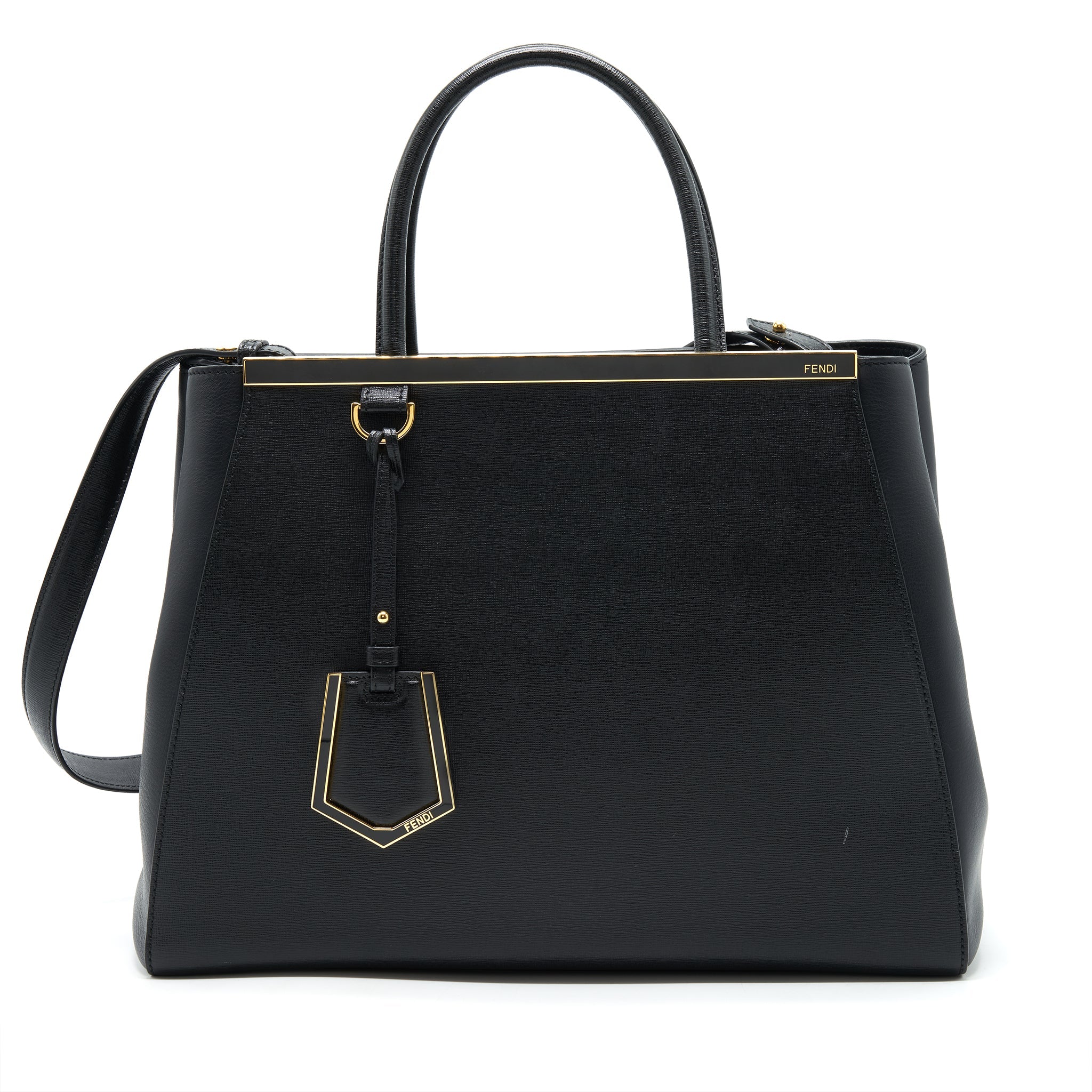 FENDI 2JOURS TOTE BAG BLACK GHW