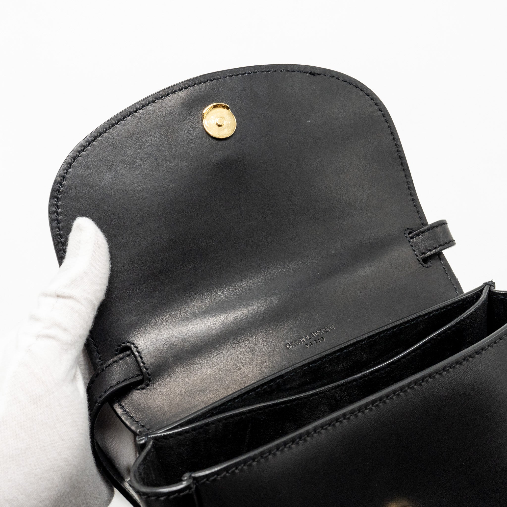 SAINT LAURENT/YSL KAIA BAG CALFSKIN BLACK GHW