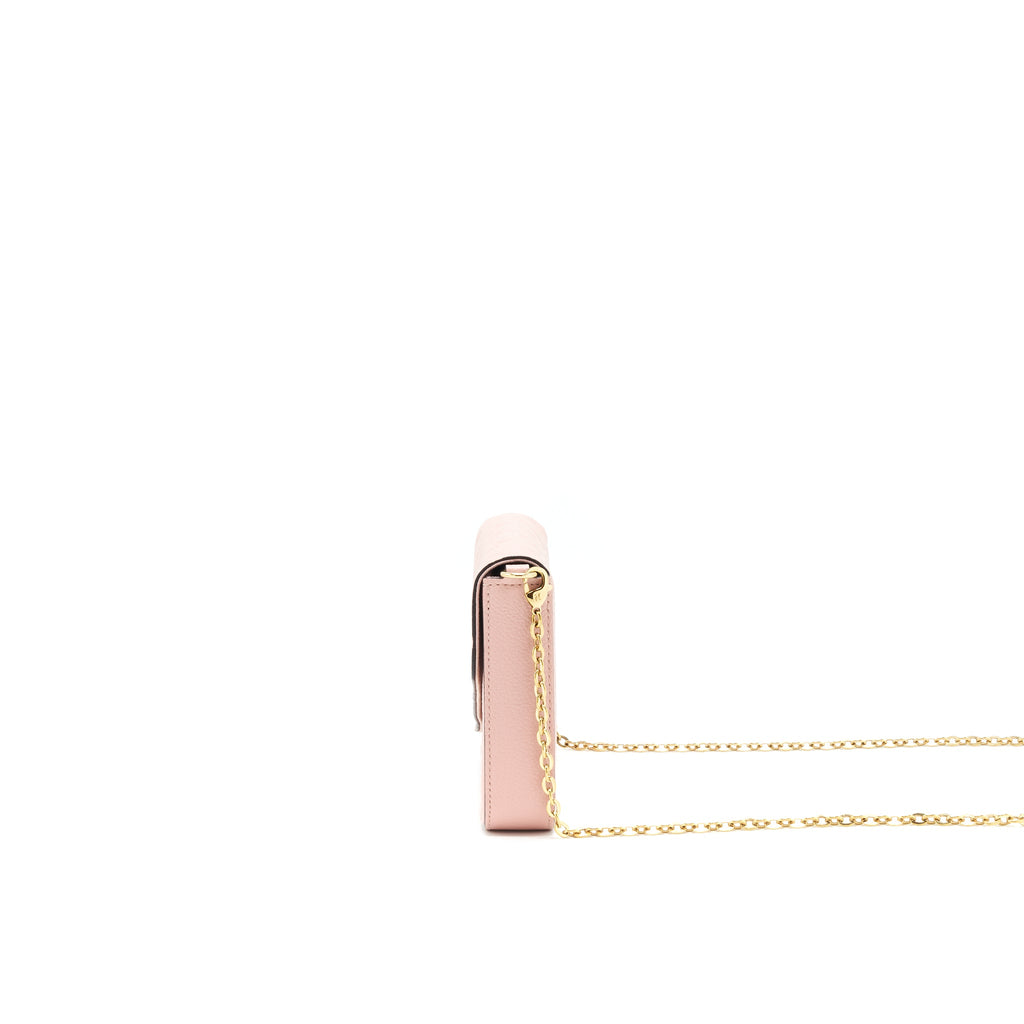 LOUIS VUITTON FELICIE POCHETTE MONOGRAM EMPREINTE ROSE POUDRE