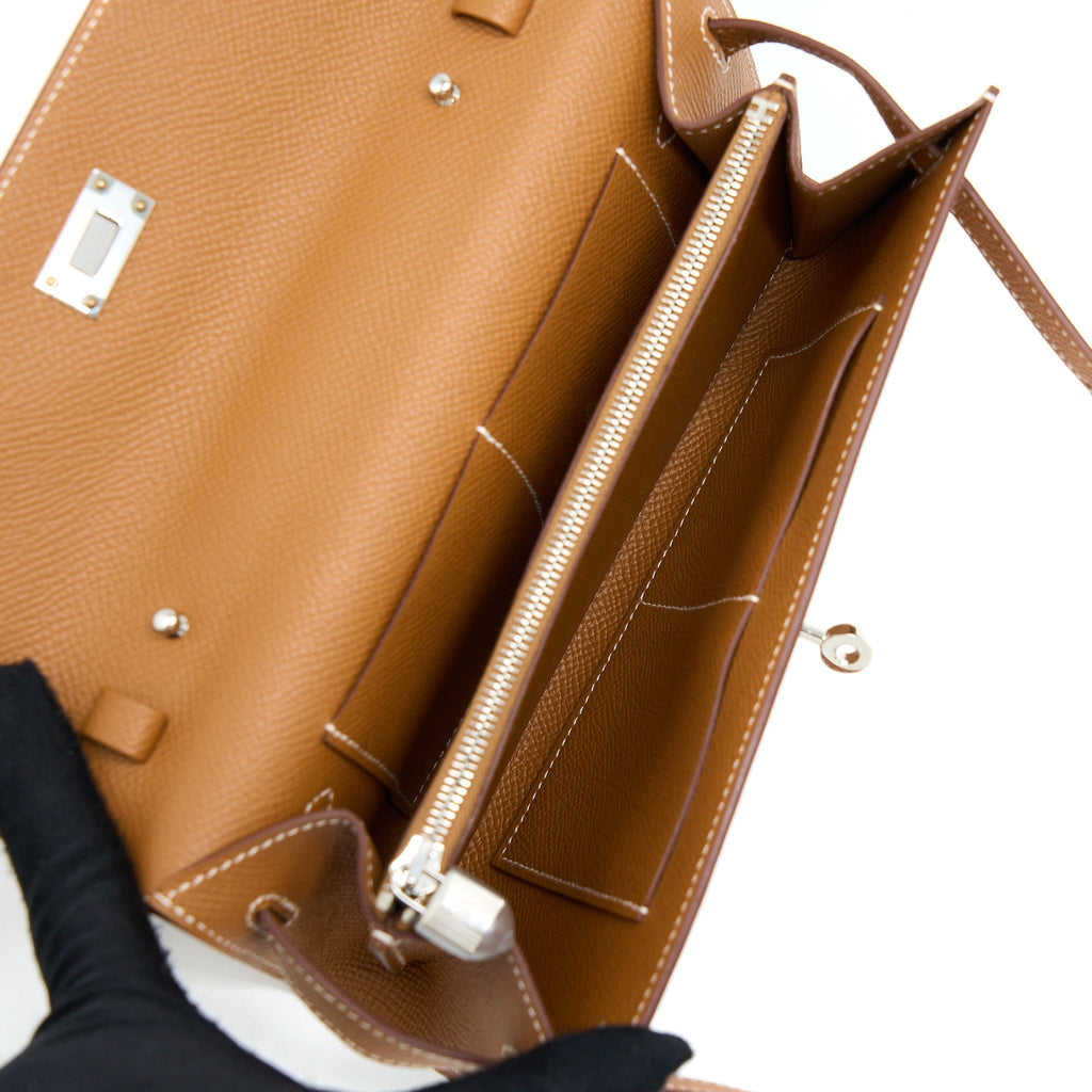 HERMES KELLY TO GO EPSOM GOLD SHW