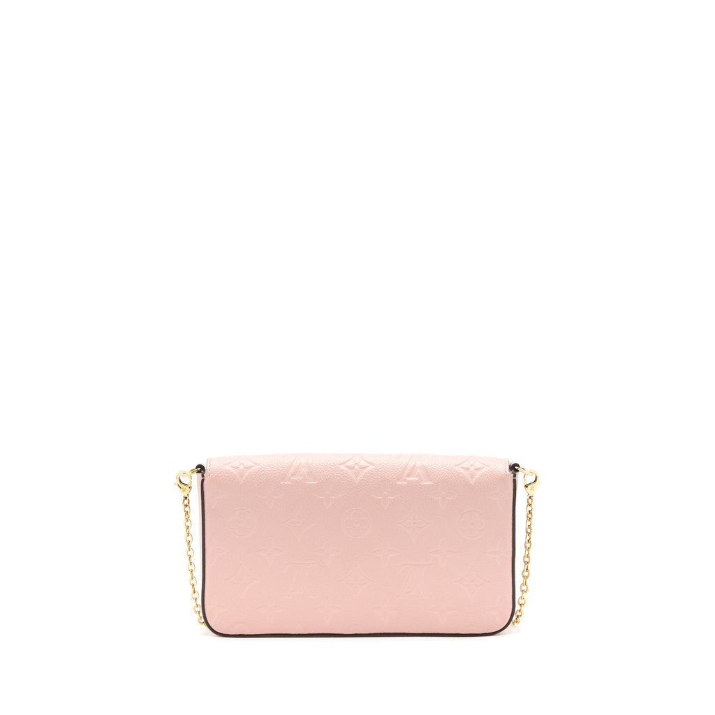 LOUIS VUITTON FELICIE POCHETTE MONOGRAM EMPREINTE ROSE POUDRE