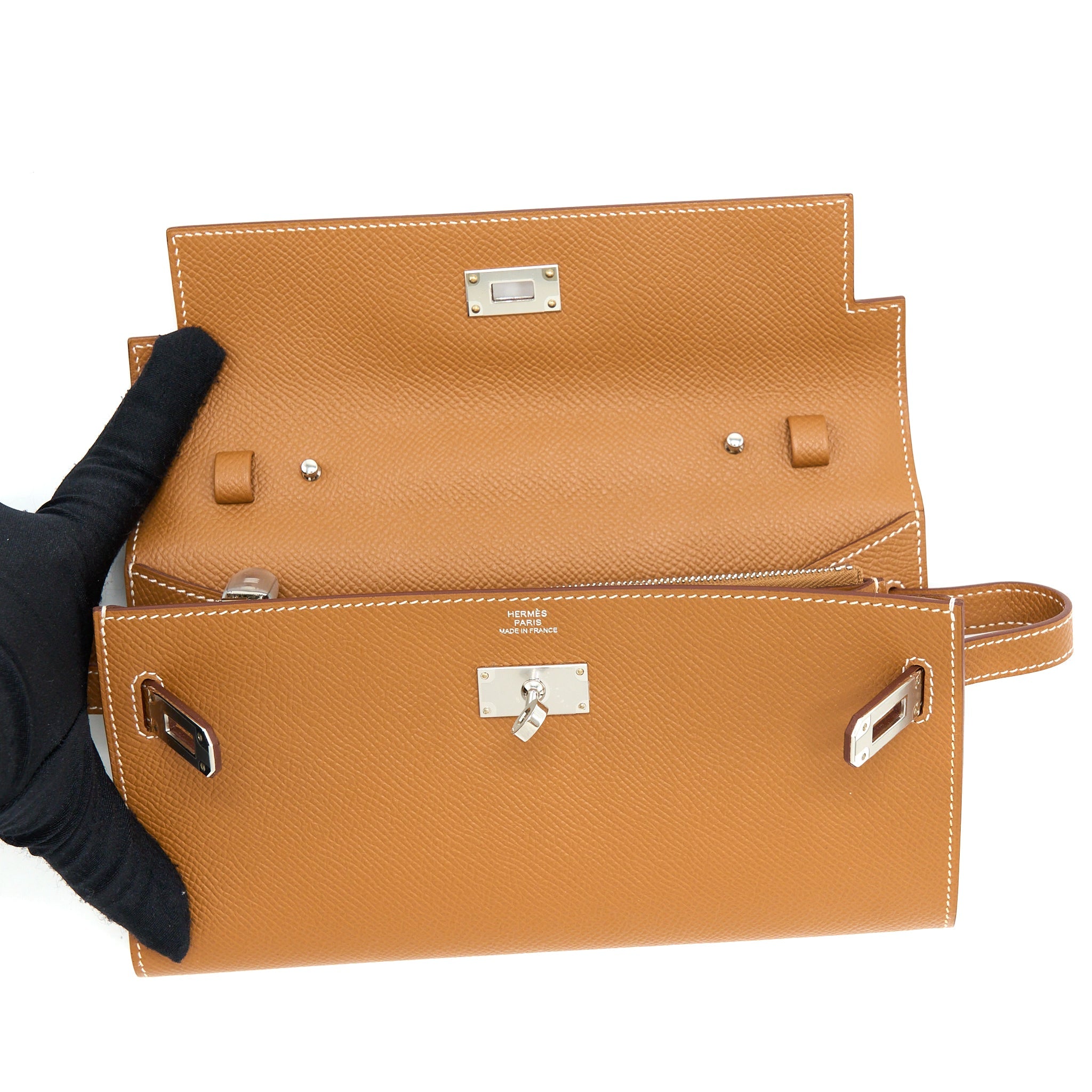 HERMES KELLY TO GO EPSOM GOLD SHW