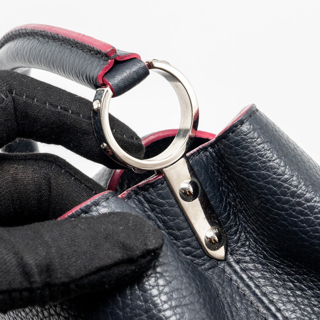 LOUIS VUITTON CAPUCINES BB TAURILLON NAVY SHW