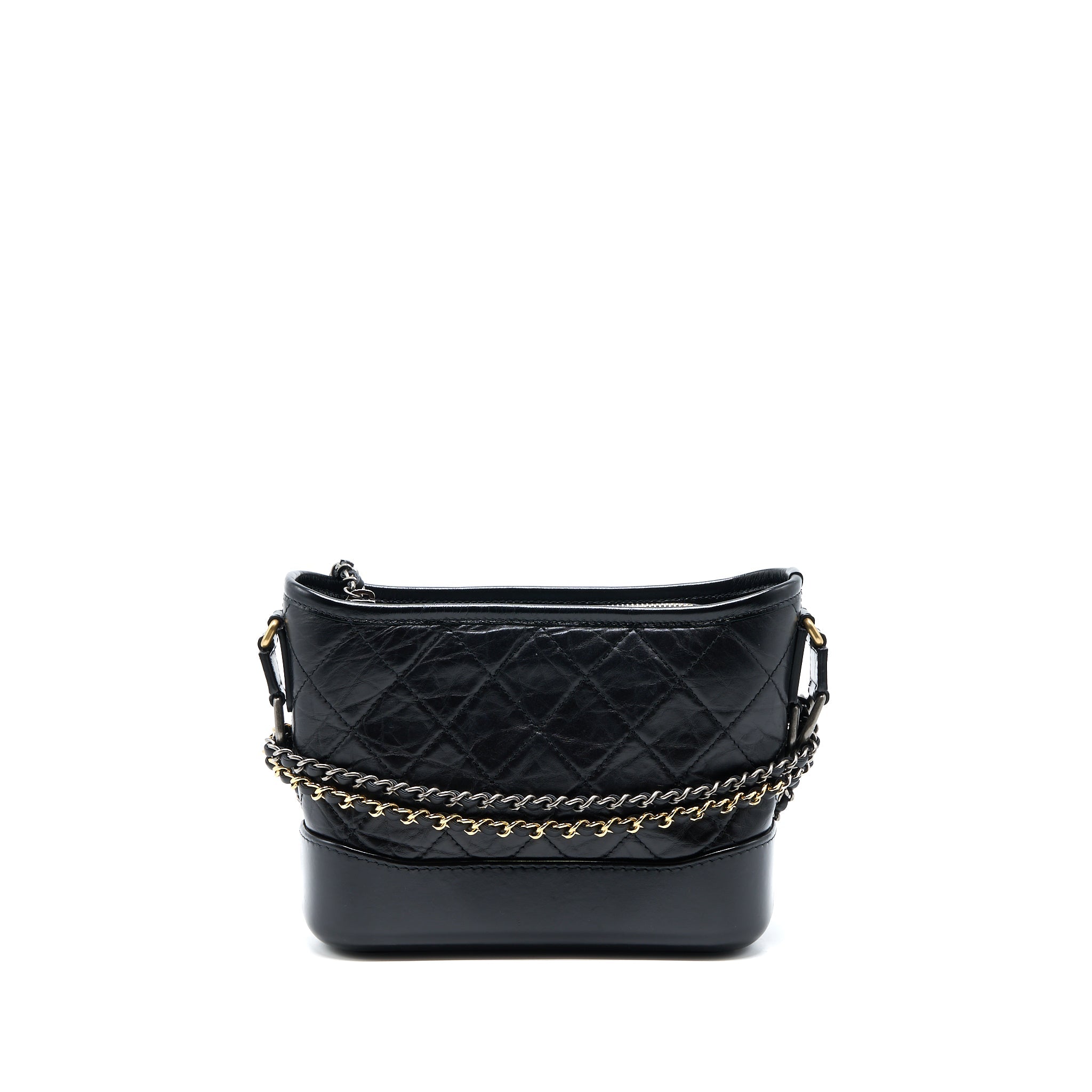 CHANEL SMALL GABRIELLE HOBO BAG BLACK WITH MULTICOLOUR HARDWARE