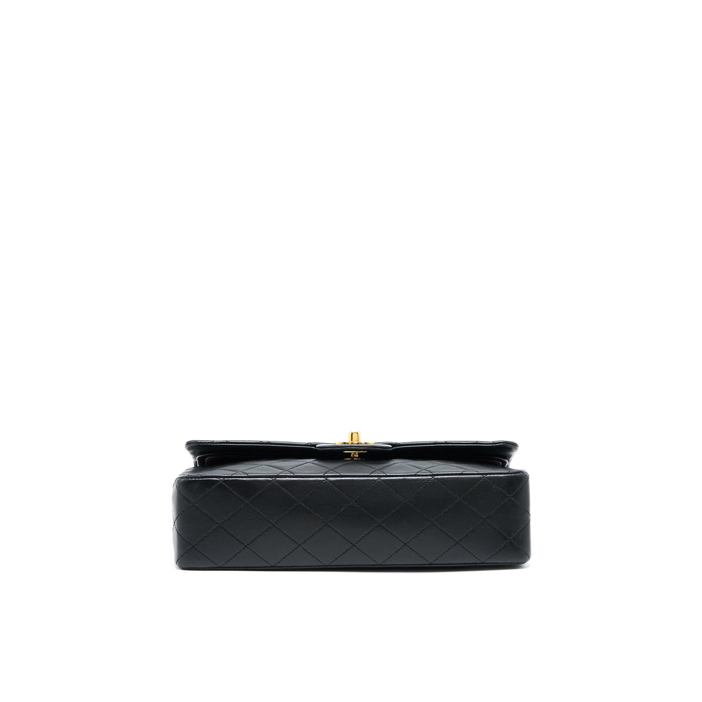 CHANEL VINTAGE MEDIUM FLAP BAG LAMBSKIN BLACK GHW