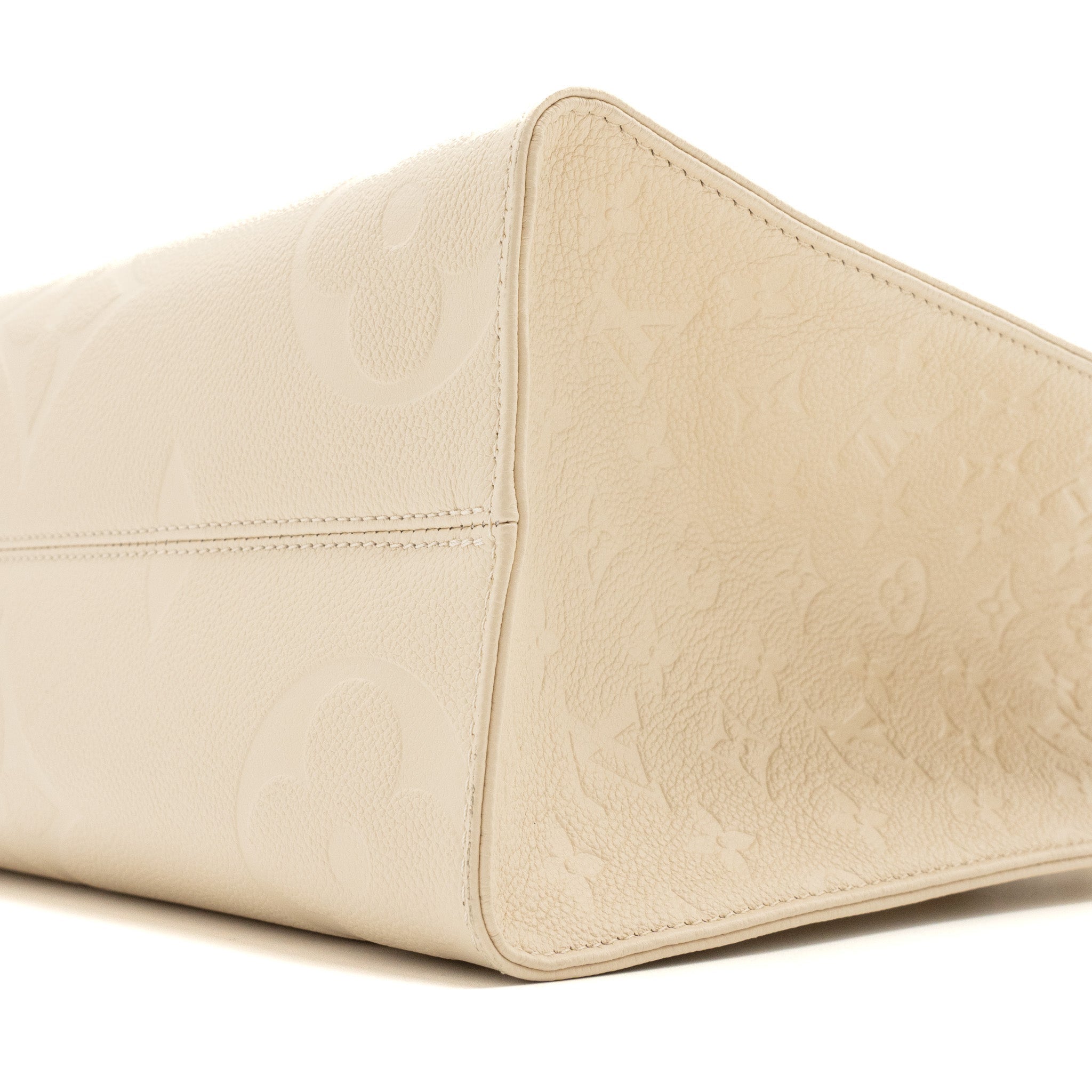 LOUIS VUITTON ONTHEGO MM EMPREINTE LEATHER WHITE GHW (NEW VERSION)