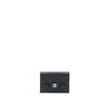 CHANEL SMALL COMPACT WALLET CAVIAR BLACK LGHW