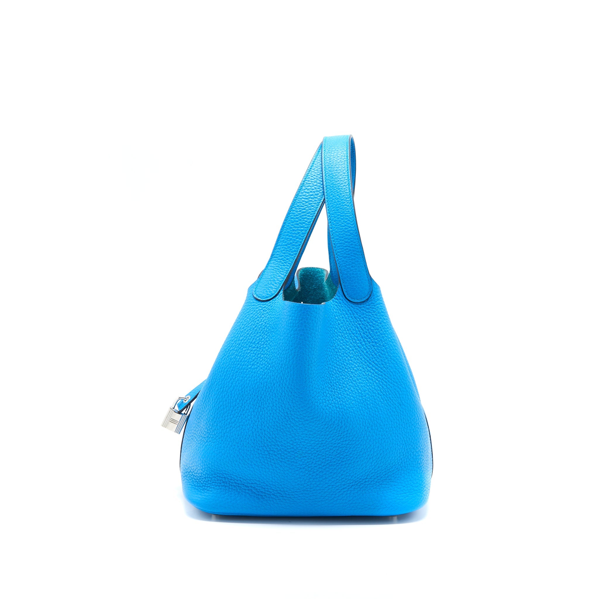 HERMES PICOTIN 22 LOCK BAG CLEMENCE T7 BLUE HYDRA SHW