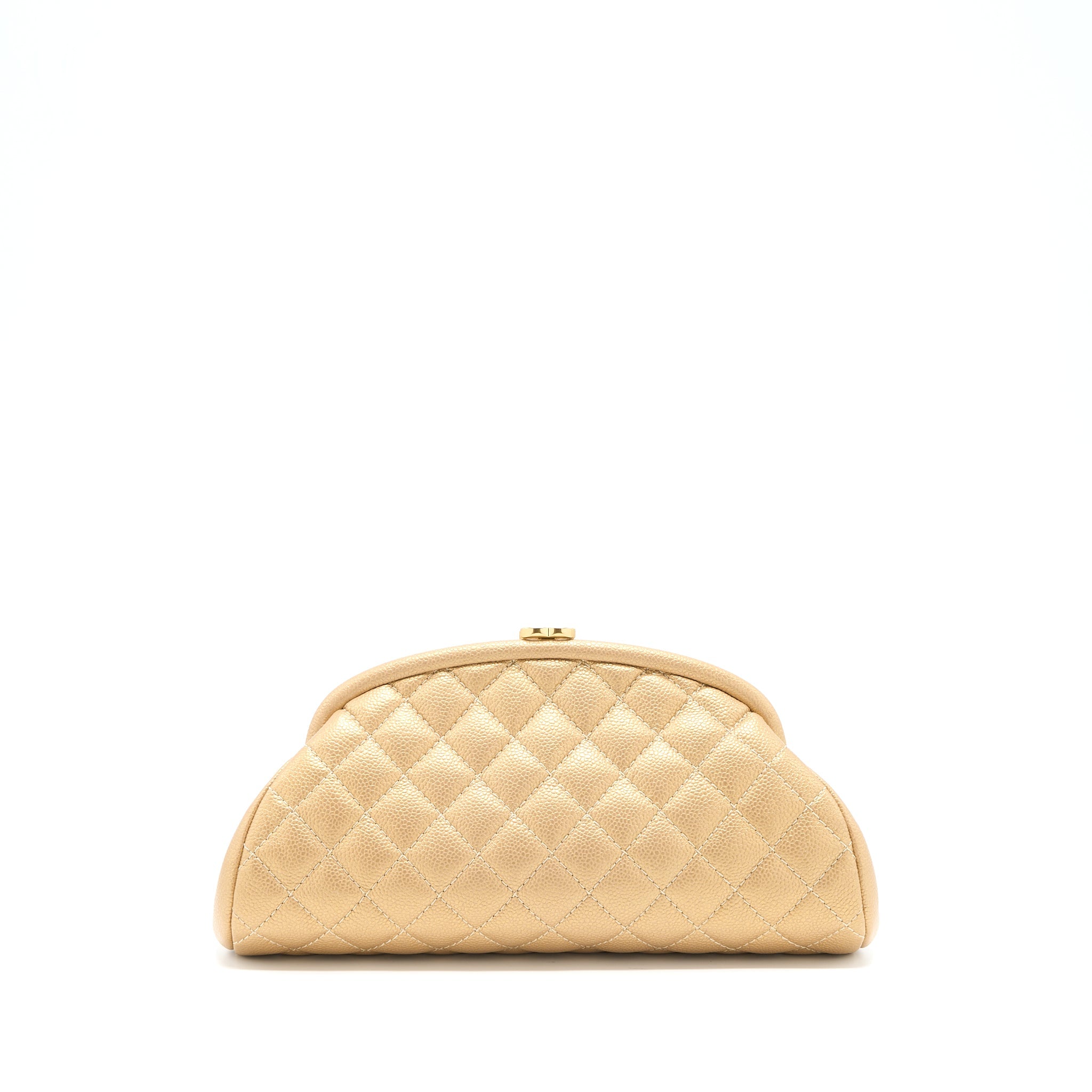CHANEL TIMELESS CLUTCH CAVIAR GOLD BRUSHED GHW
