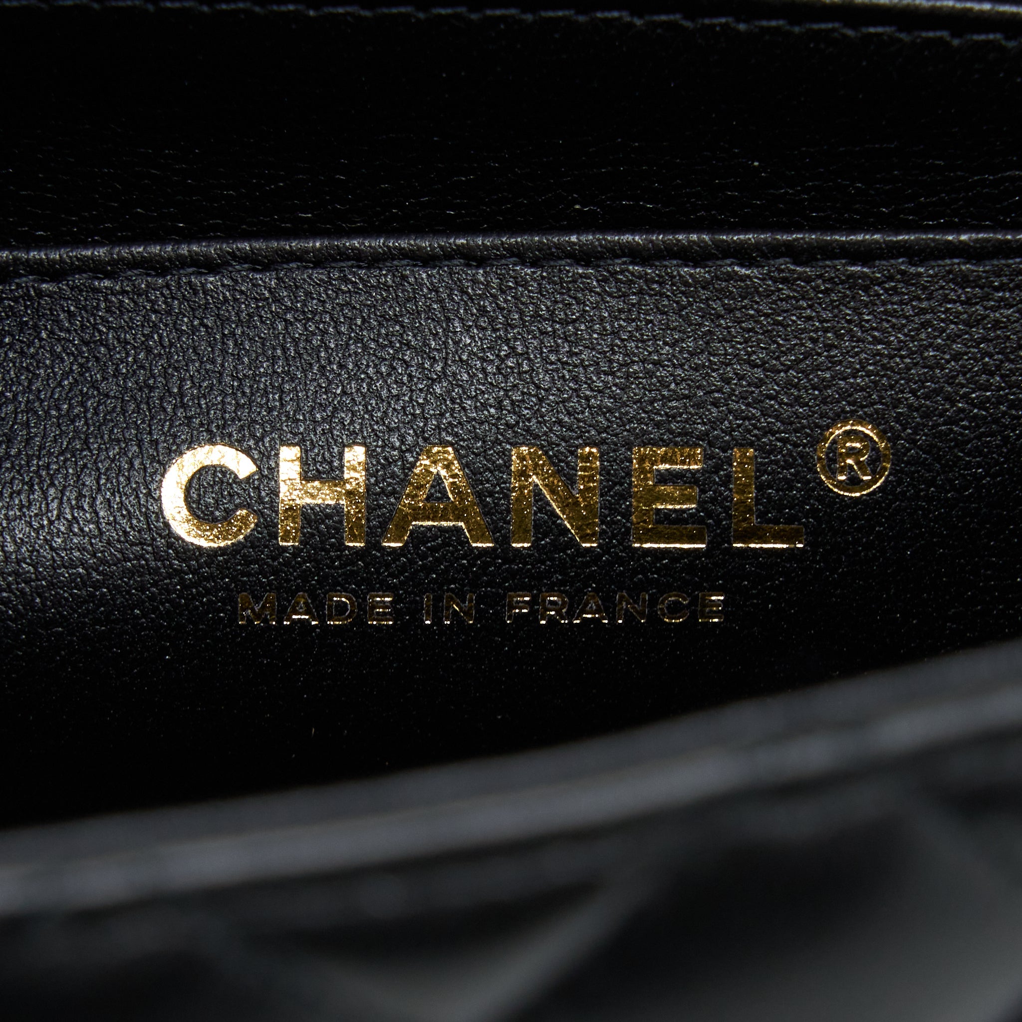 CHANEL TOP HANDLE MINI RECTANGULAR FLAP BAG LAMBSKIN BLACK LGHW (MICROCHIP)
