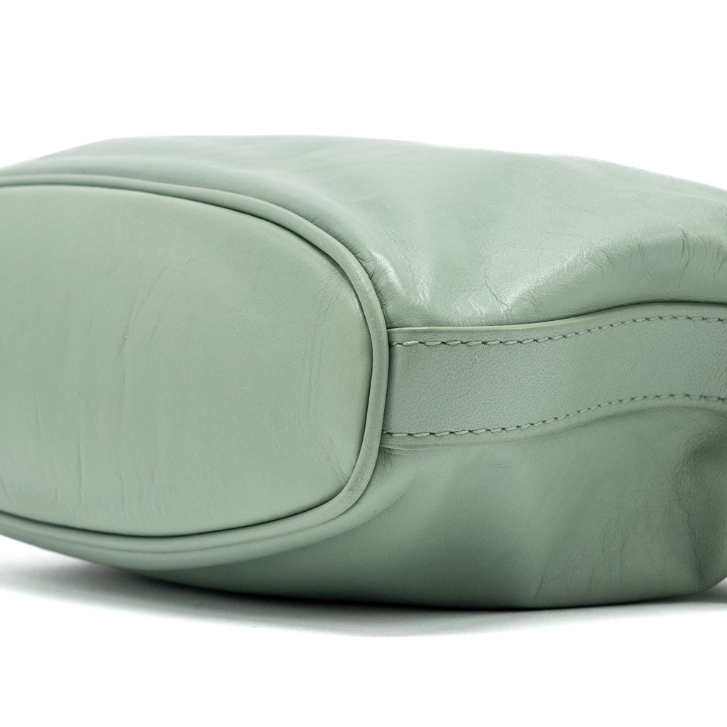 BOTTEGA VENETA KNOT SHOULDER BAG CALFSKIN LIGHT GREEN GHW
