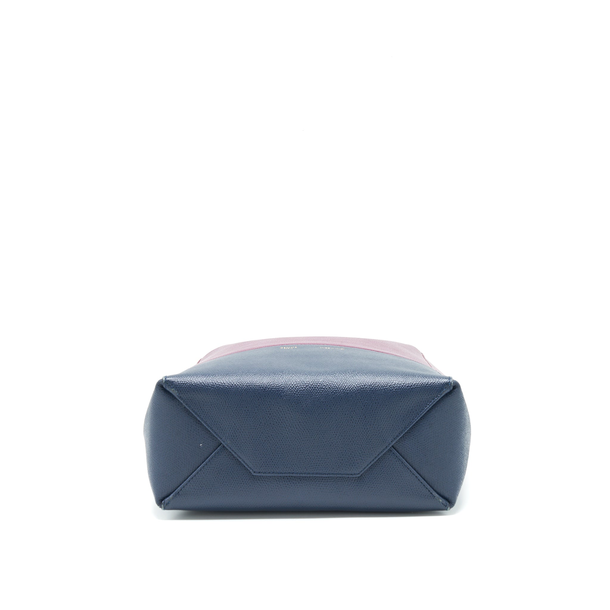 CELINE SMALL VERTICAL CABAS BAG PLUM/STEEL BLUE