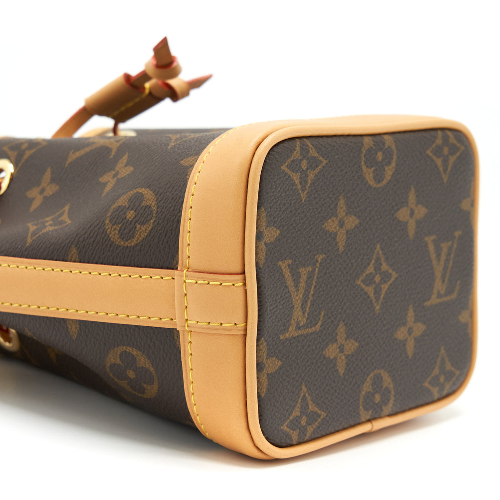 LOUIS VUITTON NANO NOE NEW VERSION MONOGRAM CANVAS GHW