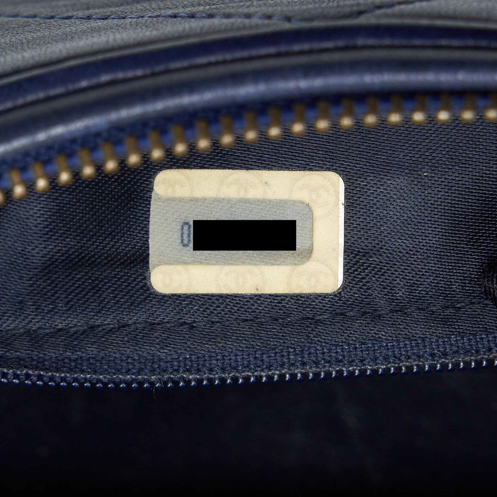 CHANEL VINTAGE BARREL BAG LAMBSKIN NAVY GHW
