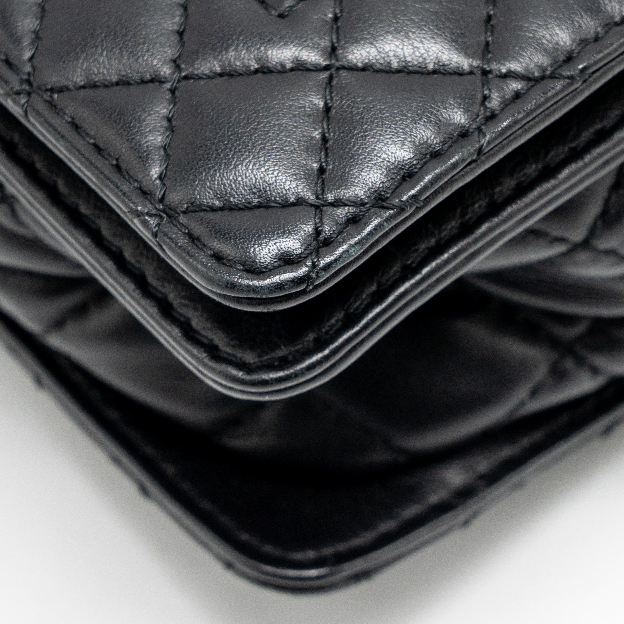 CHANEL MULTI CHAIN BOY BAG CALFSKIN/TWEED BLACK SHW