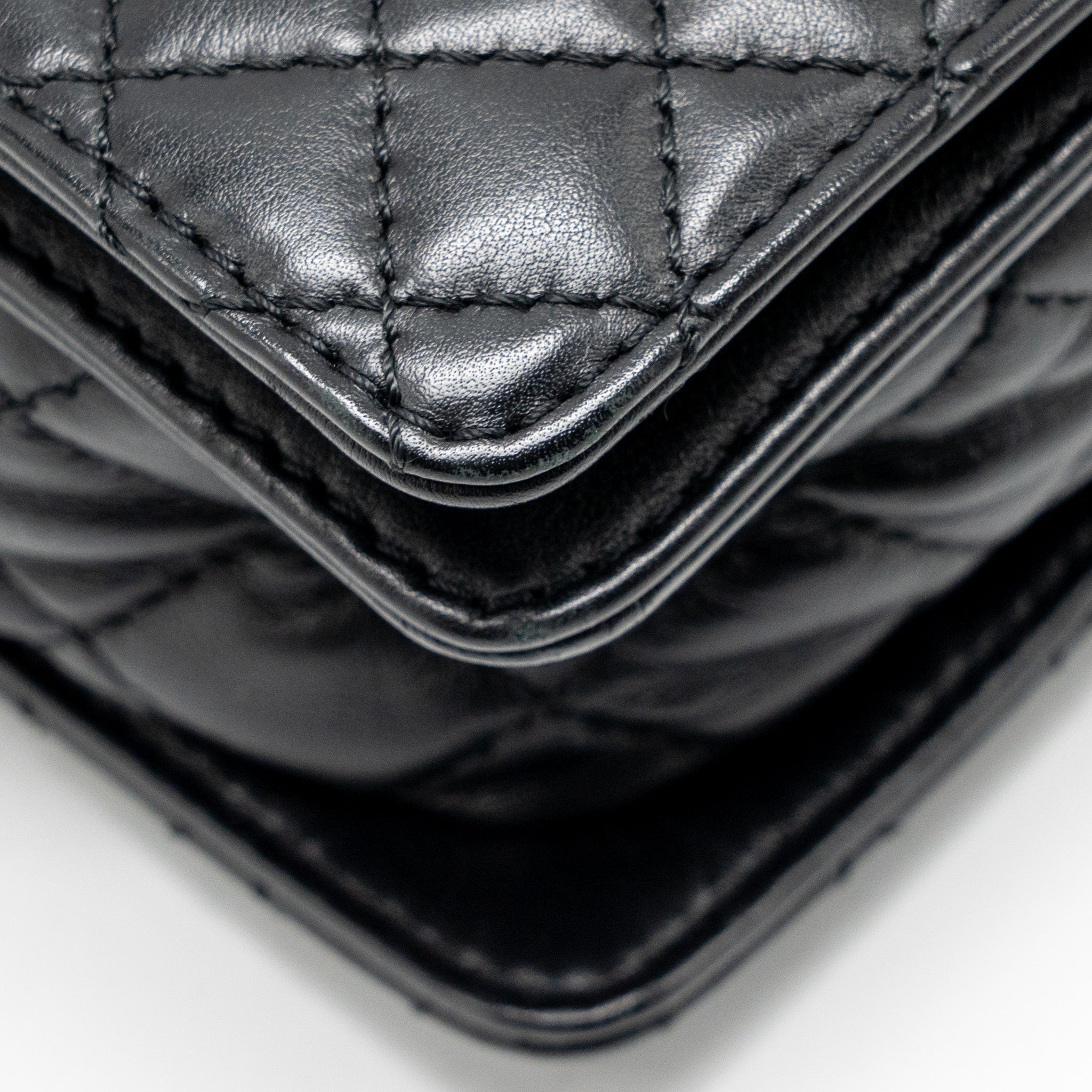 CHANEL MULTI CHAIN BOY BAG CALFSKIN/TWEED BLACK SHW