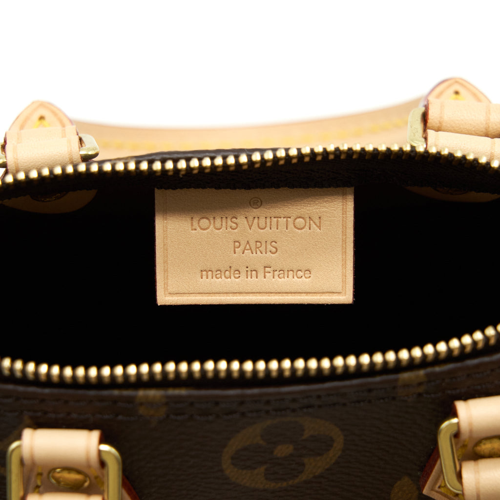 LOUIS VUITTON NANO SPEEDY MONOGRAM CANVAS GHW YEAR 2020