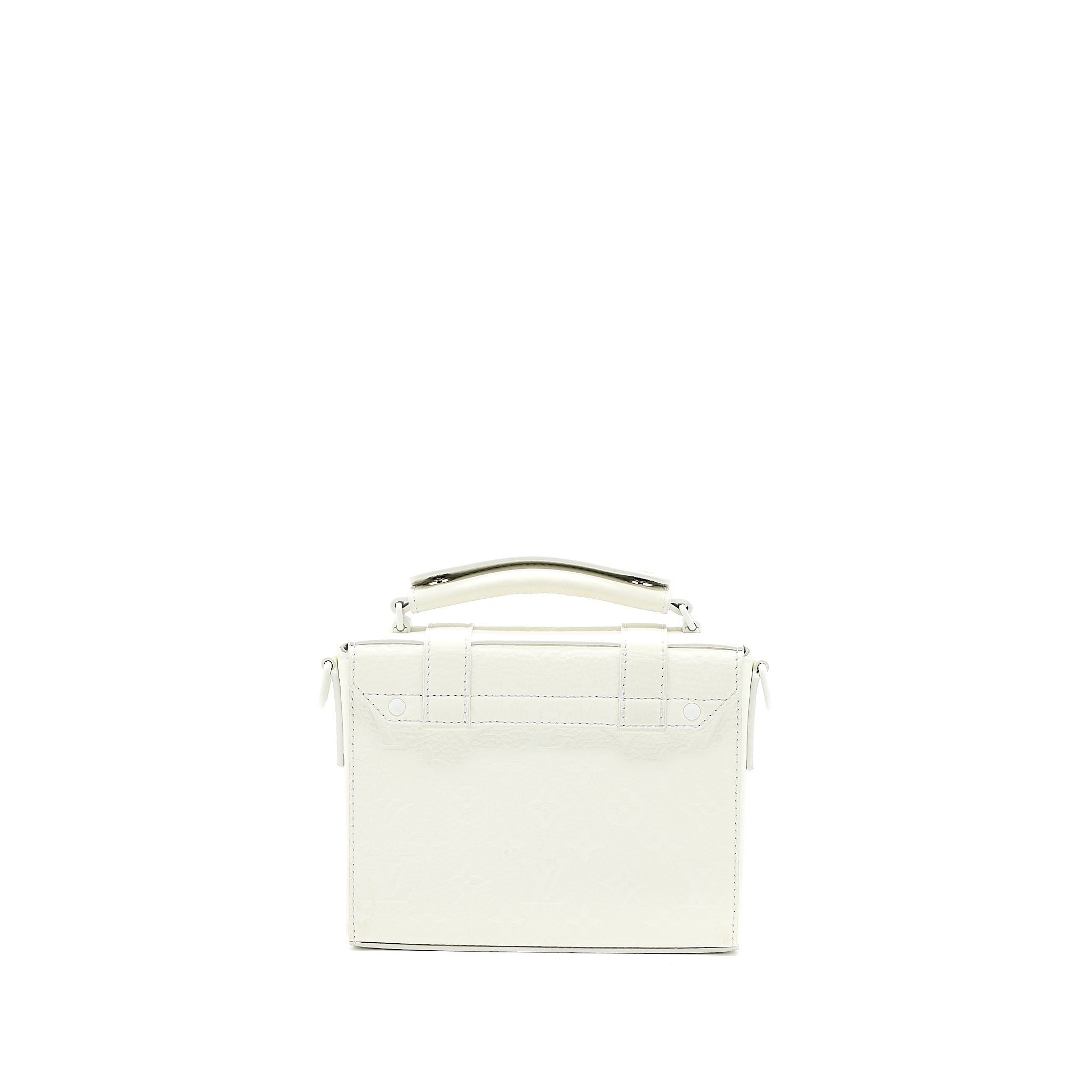 LOUIS VUITTON SCARECROW PRINTED FLAP BAG CALFSKIN WHITE WITH WHITE HARDWARE