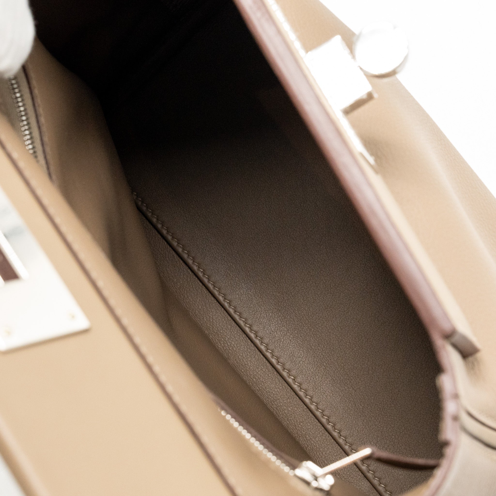 HERMES MINI 2424 24/24-21 BAG EVERCOLOR/SWIFT ETOUPE SHW