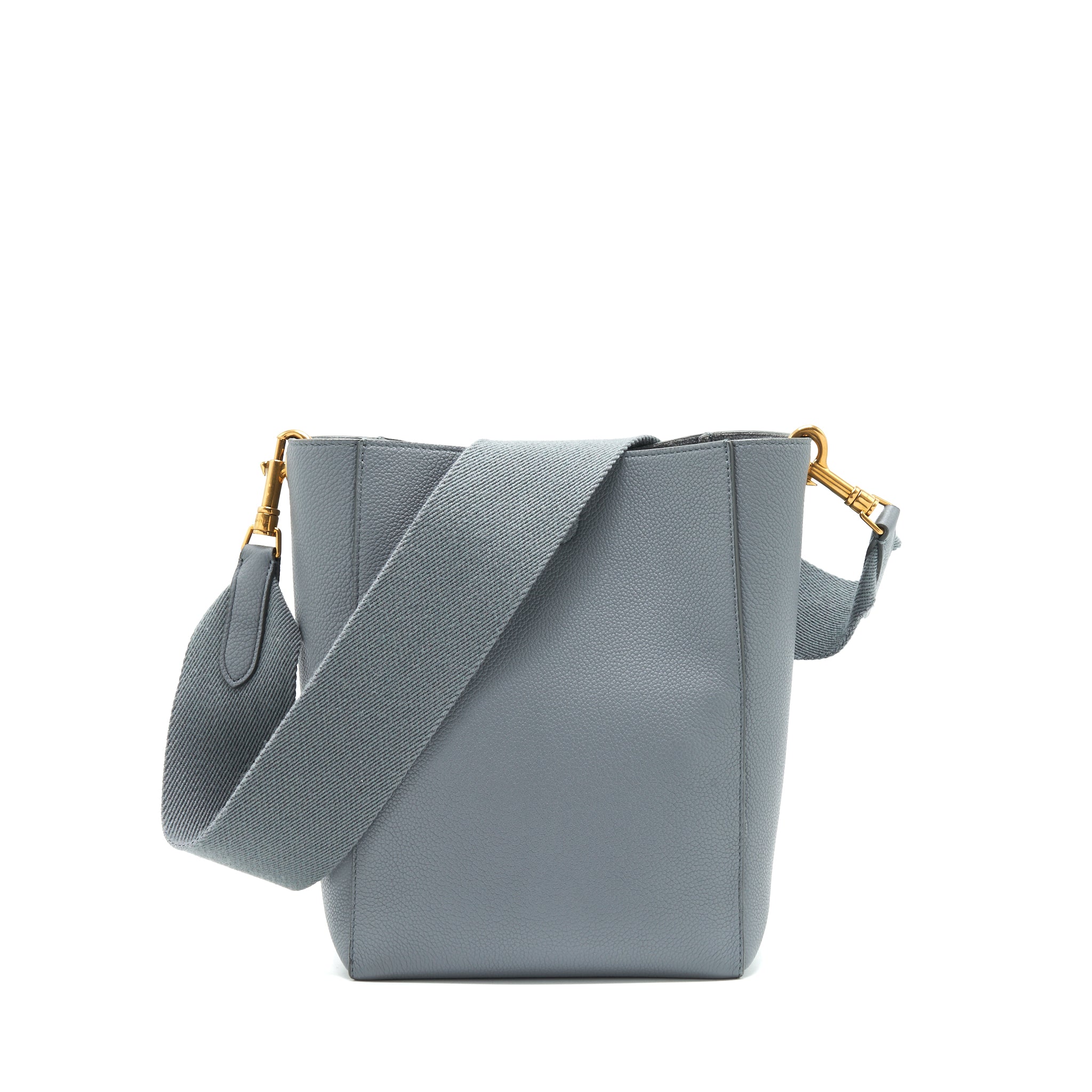 CELINE SMALL SANGLE BUCKET BAG GREY GHW
