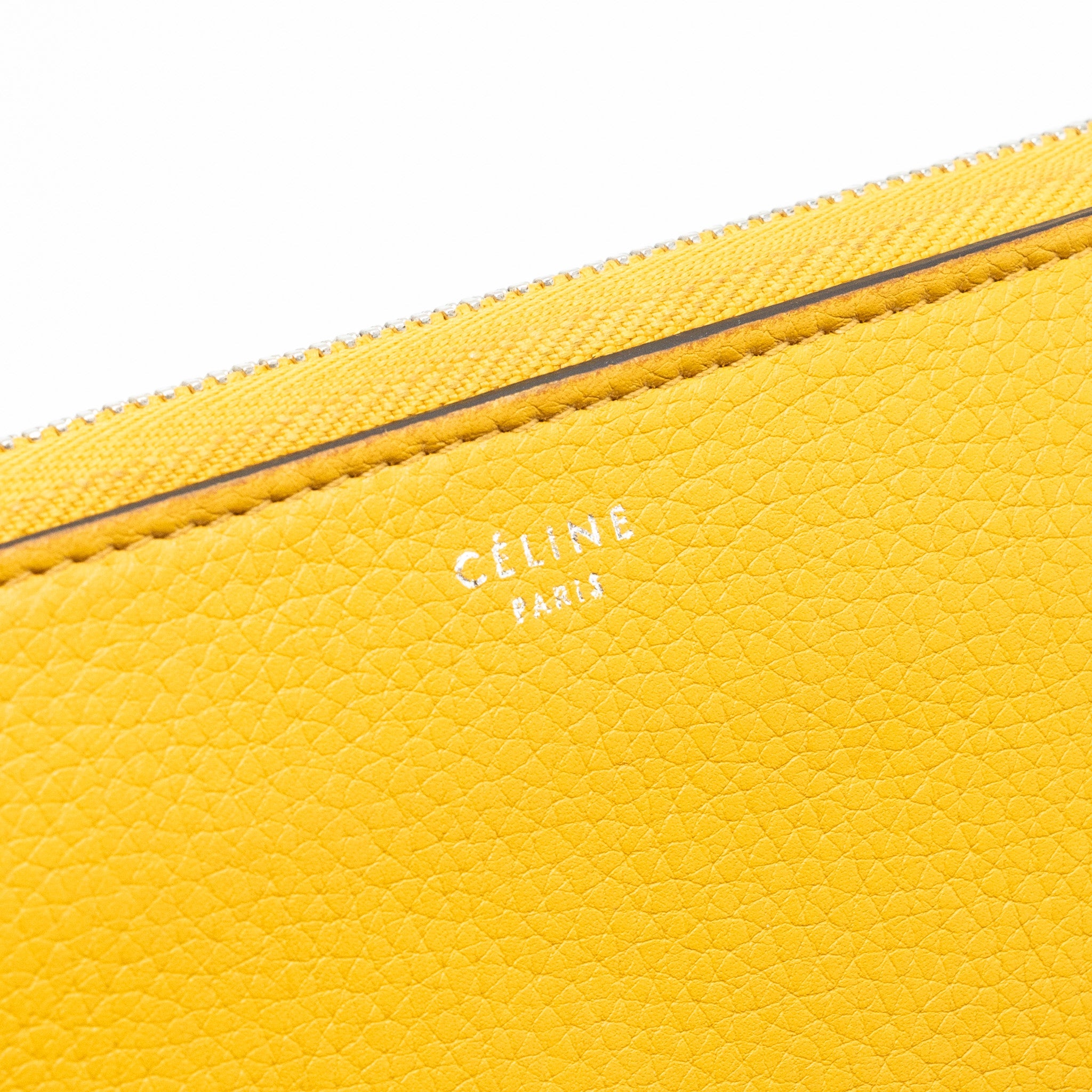 CELINE ZIP LONG WALLET CALFSKIN YELLOW SHW