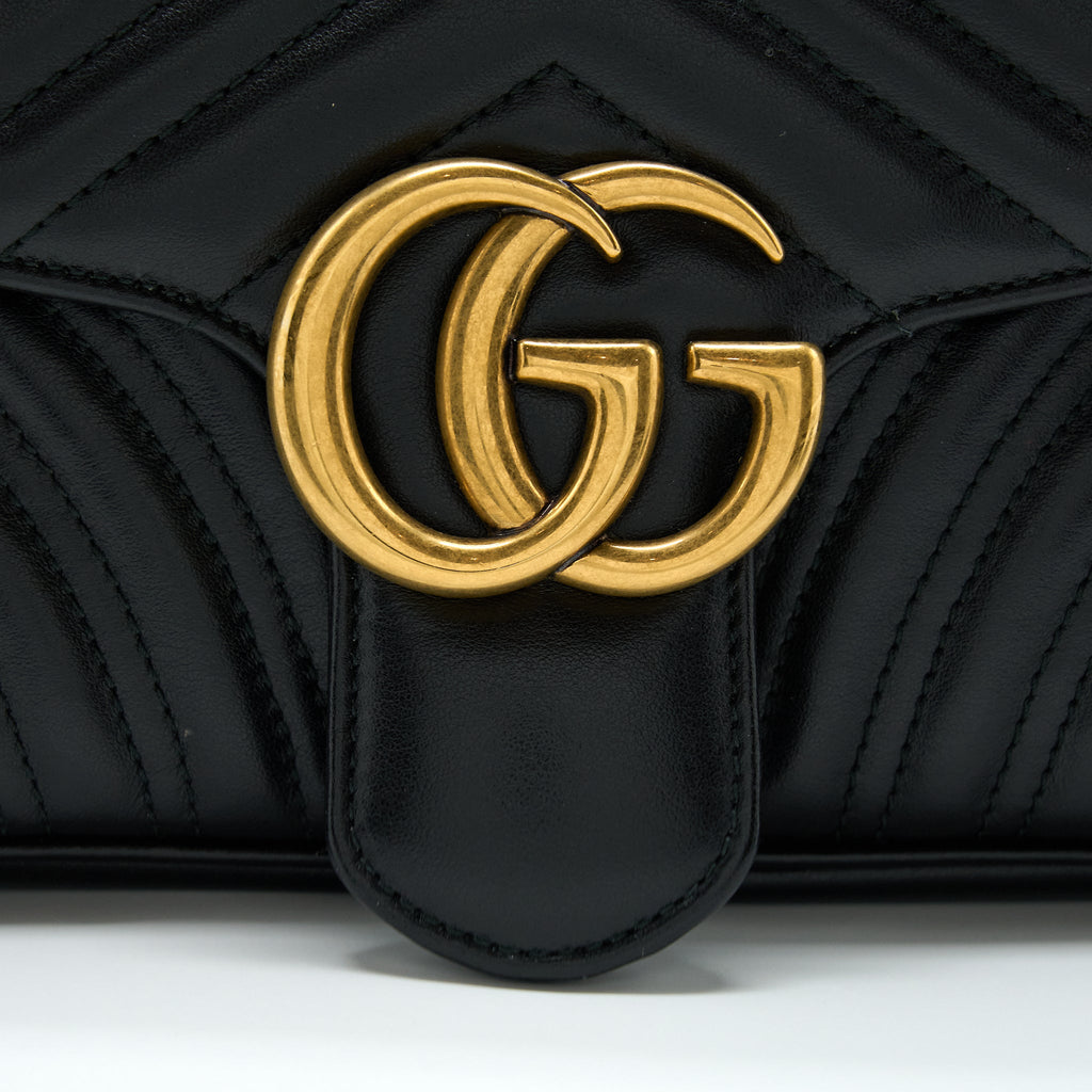 GUCCI SMALL MARMONT BLACK GHW