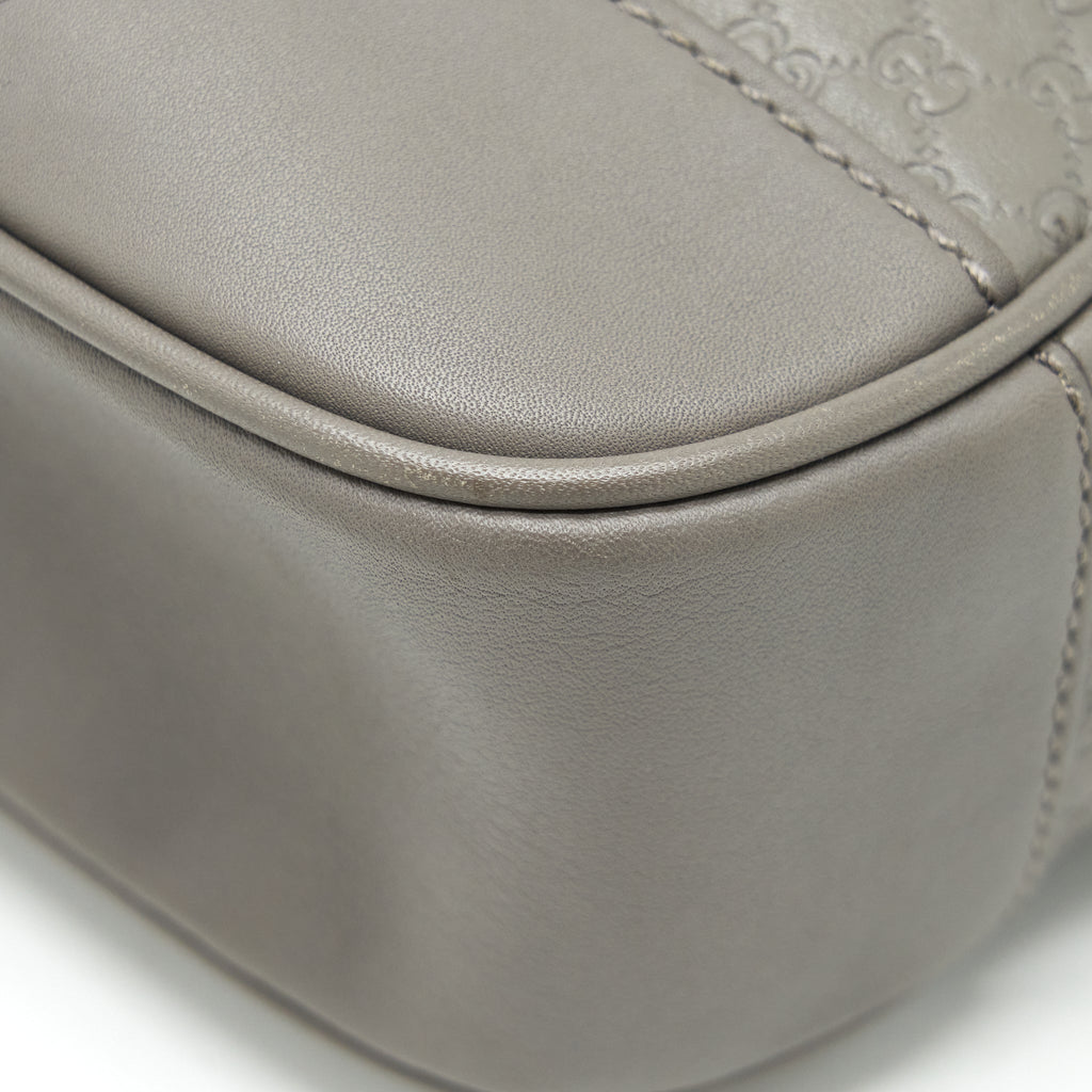 GUCCI GUCCISSIMA CROSSBODY BAG GREY LGHW